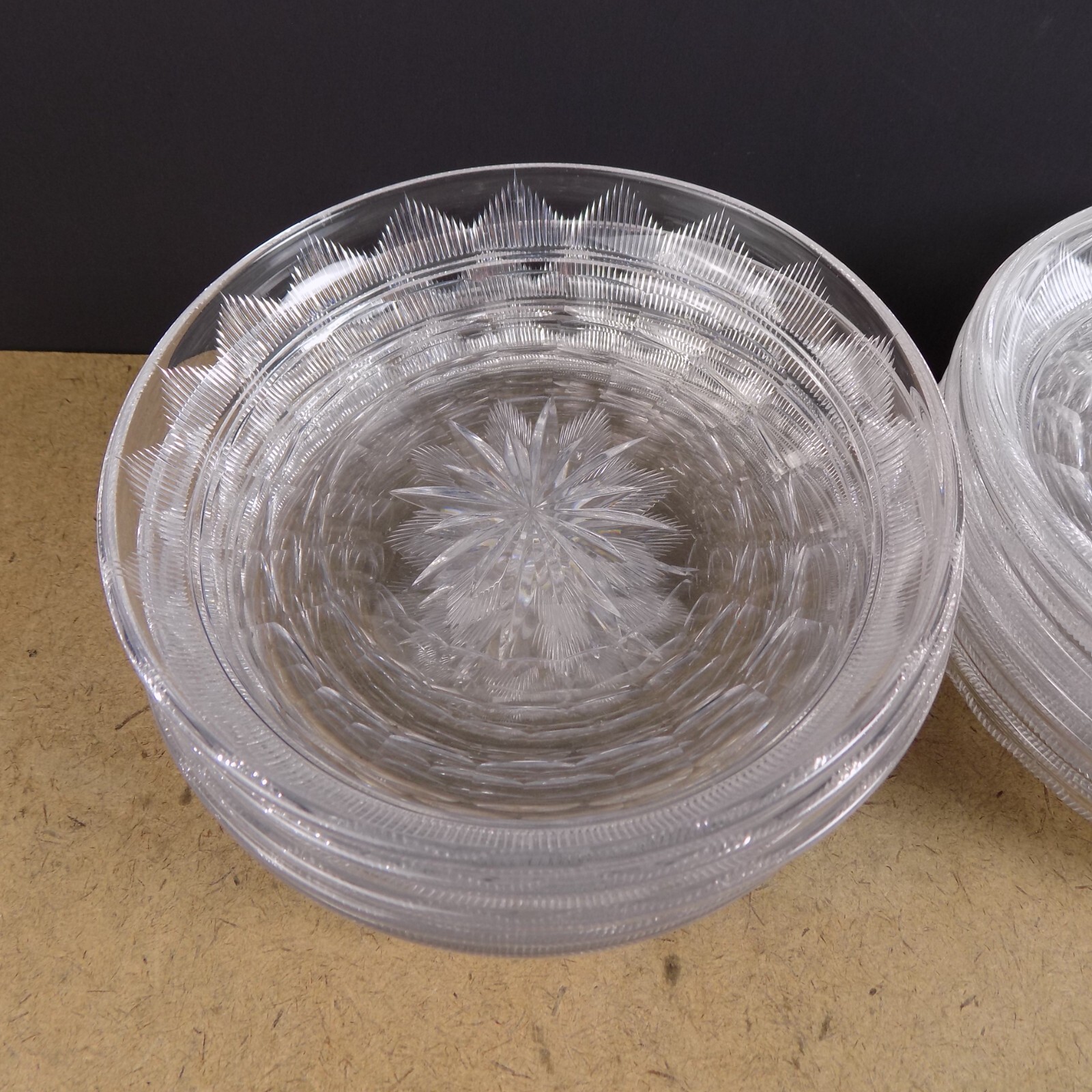 11 Bryce Cascade 737-4 Cut Glass Salad or Dessert Bowls 6″ Across