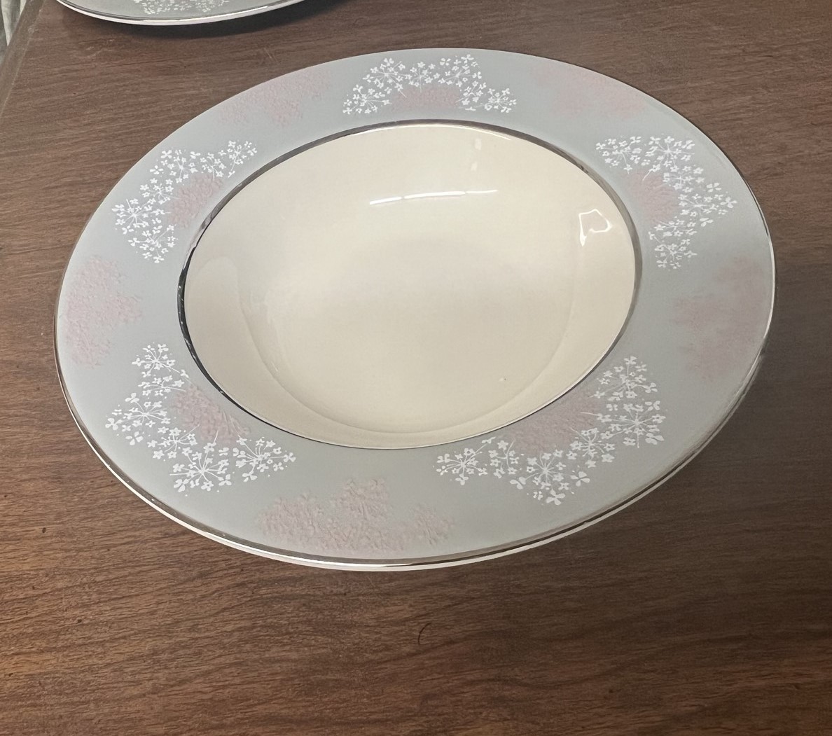 Castleton China Lace 7-7/8″ Rimmed Soup Bowl Made in USA