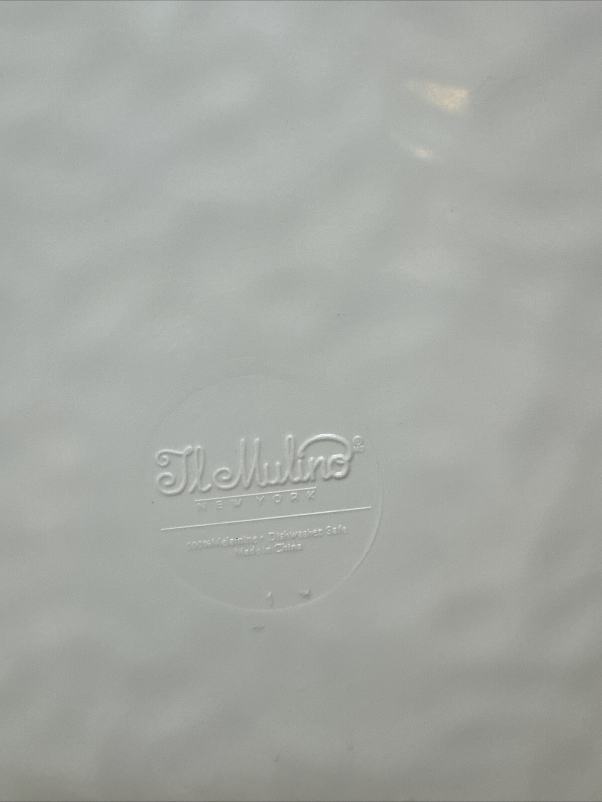 Large Round Melamine Mulino Serving Platter 12 1/2 Inches Wide.