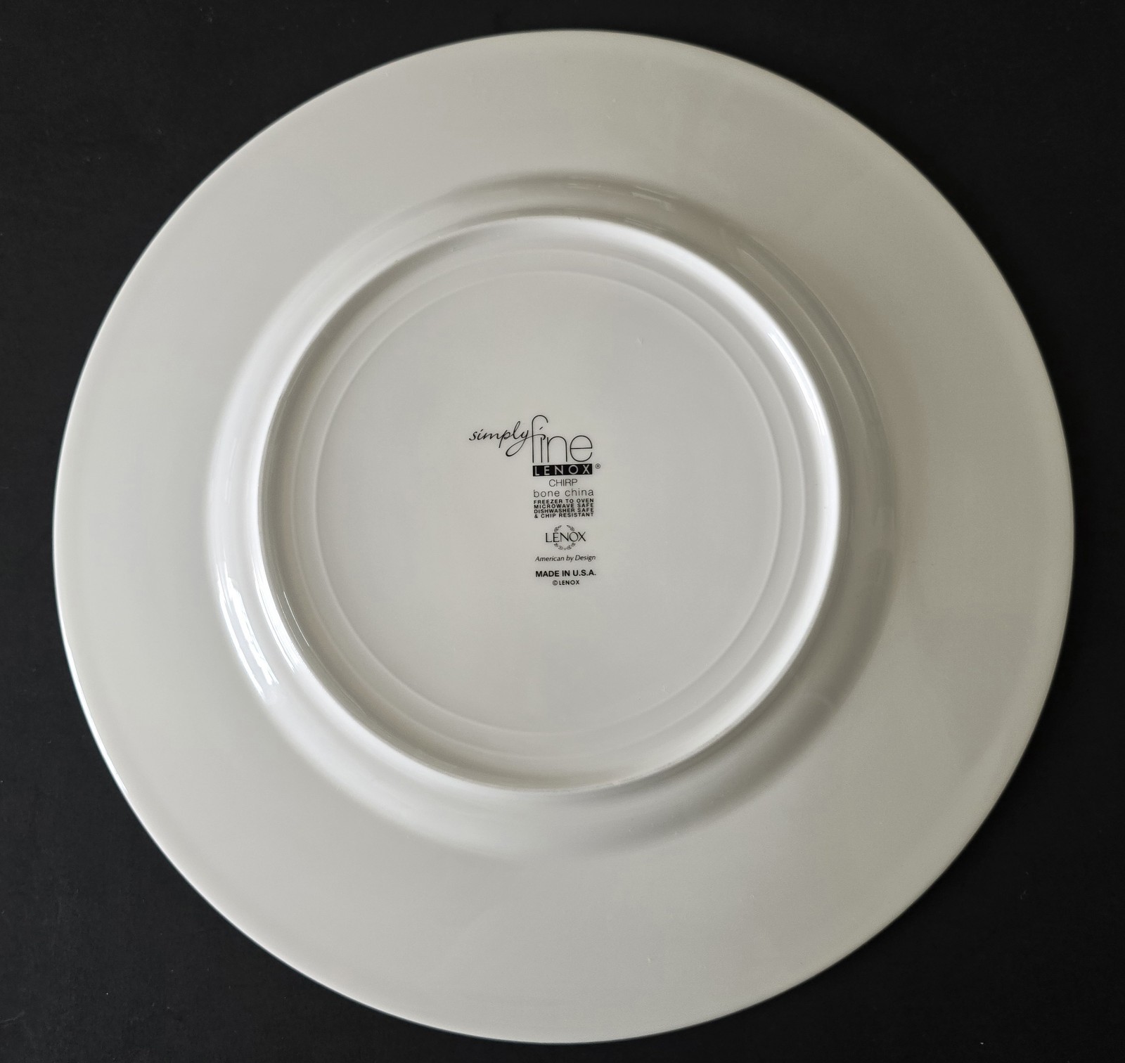 Lenox Chirp Large Dinner Plates (2) Turquoise Teal Floral Fine Bone China 11 in.