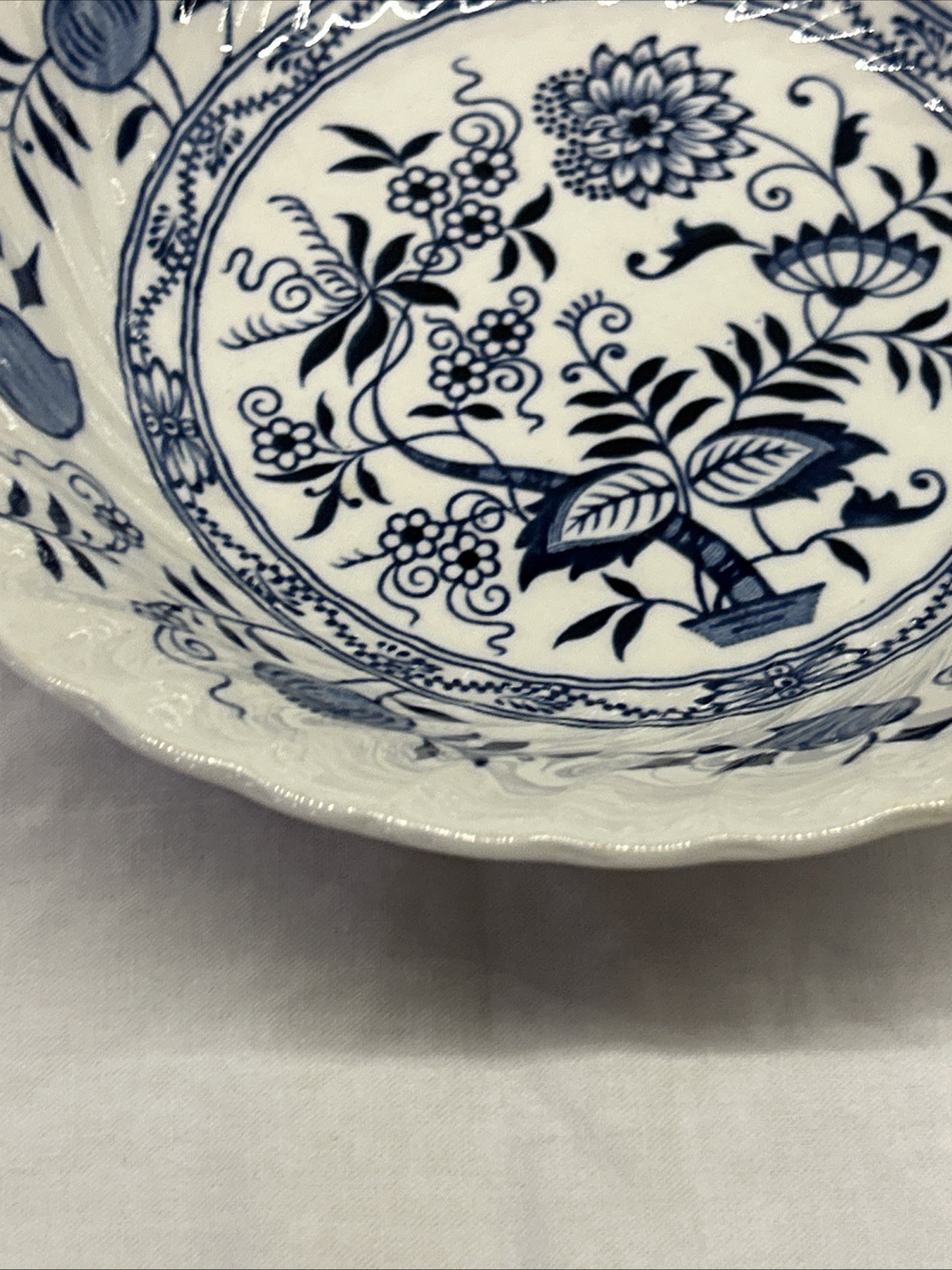 Wood And Sons Ironstone Blue Fjord Bowls, 6.5 In Wide, 1.5 In Deep Vintage