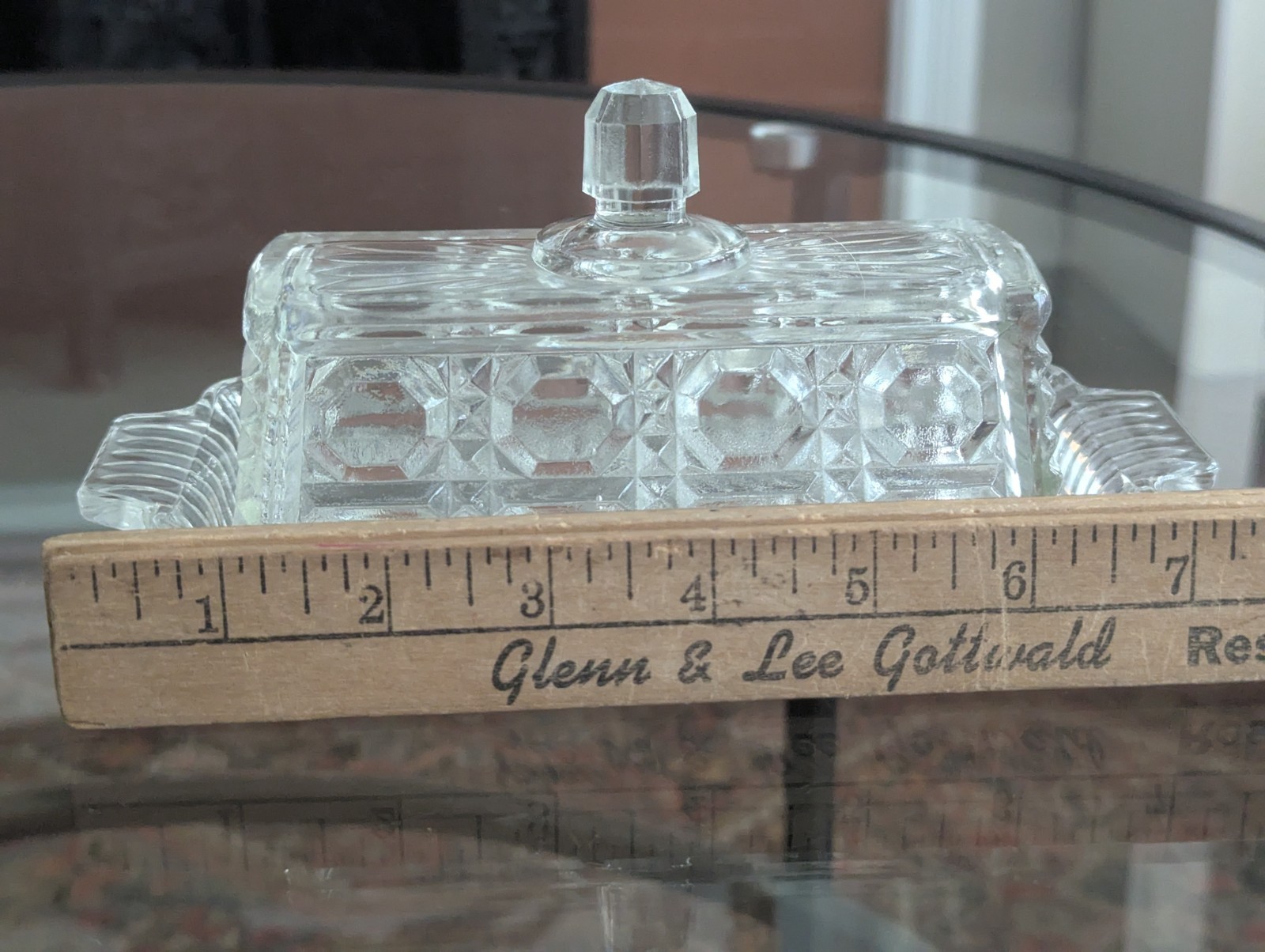 Vintage Federal Glass Windsor Butter Dish With Lid Early 1970s Serving Piece