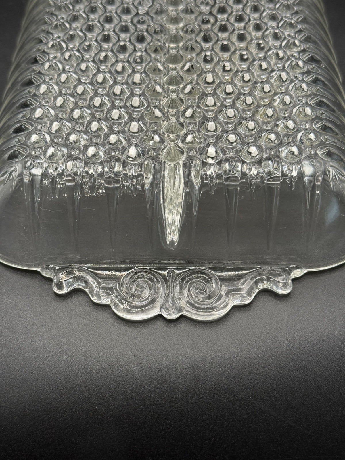 Vintage Anchor Hocking Hobnail Divided 2-Part Relish Dish Serving Tray 10″ NICE!