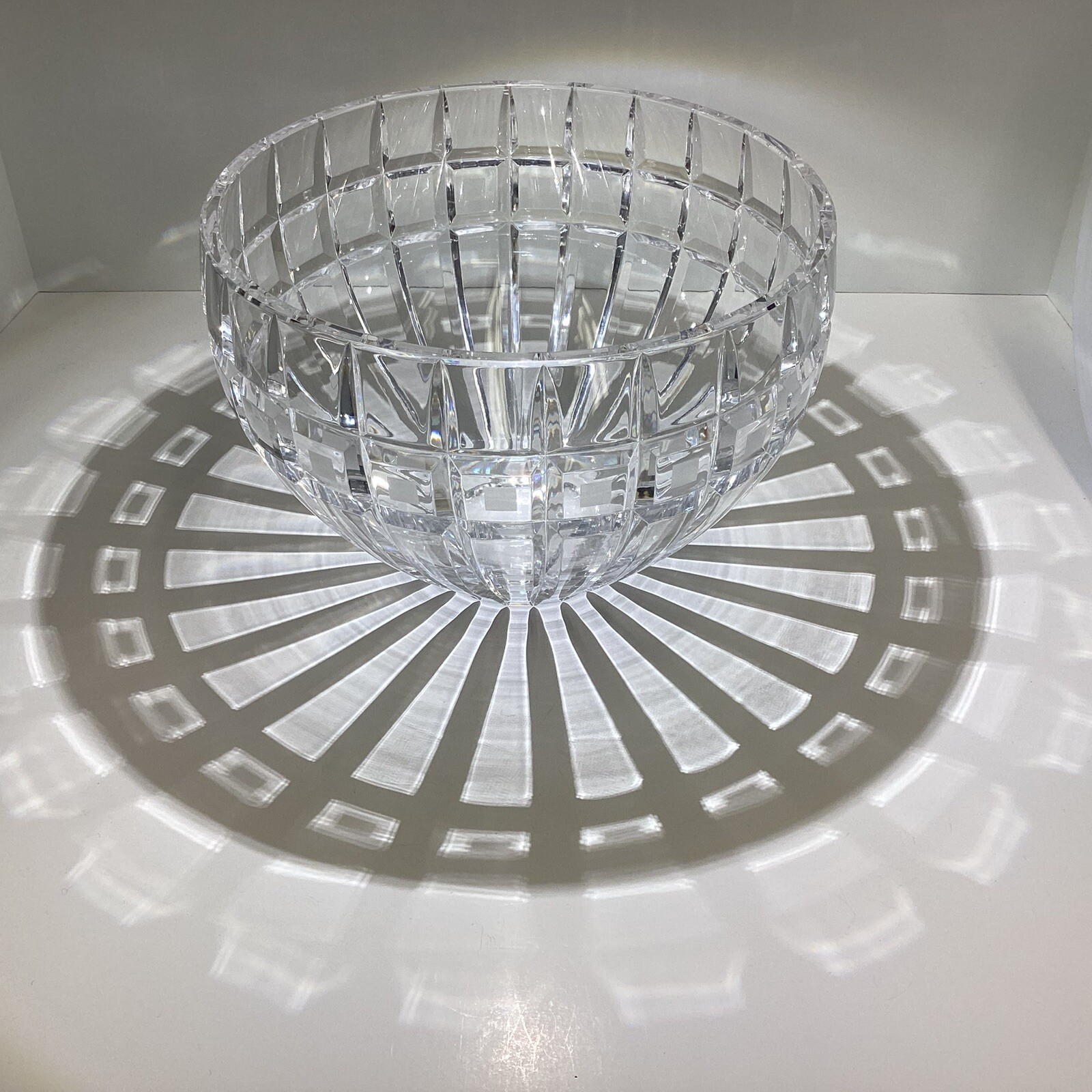 VTG Marquis by WATERFORD QUADRATA lead crystal bowl with box signed