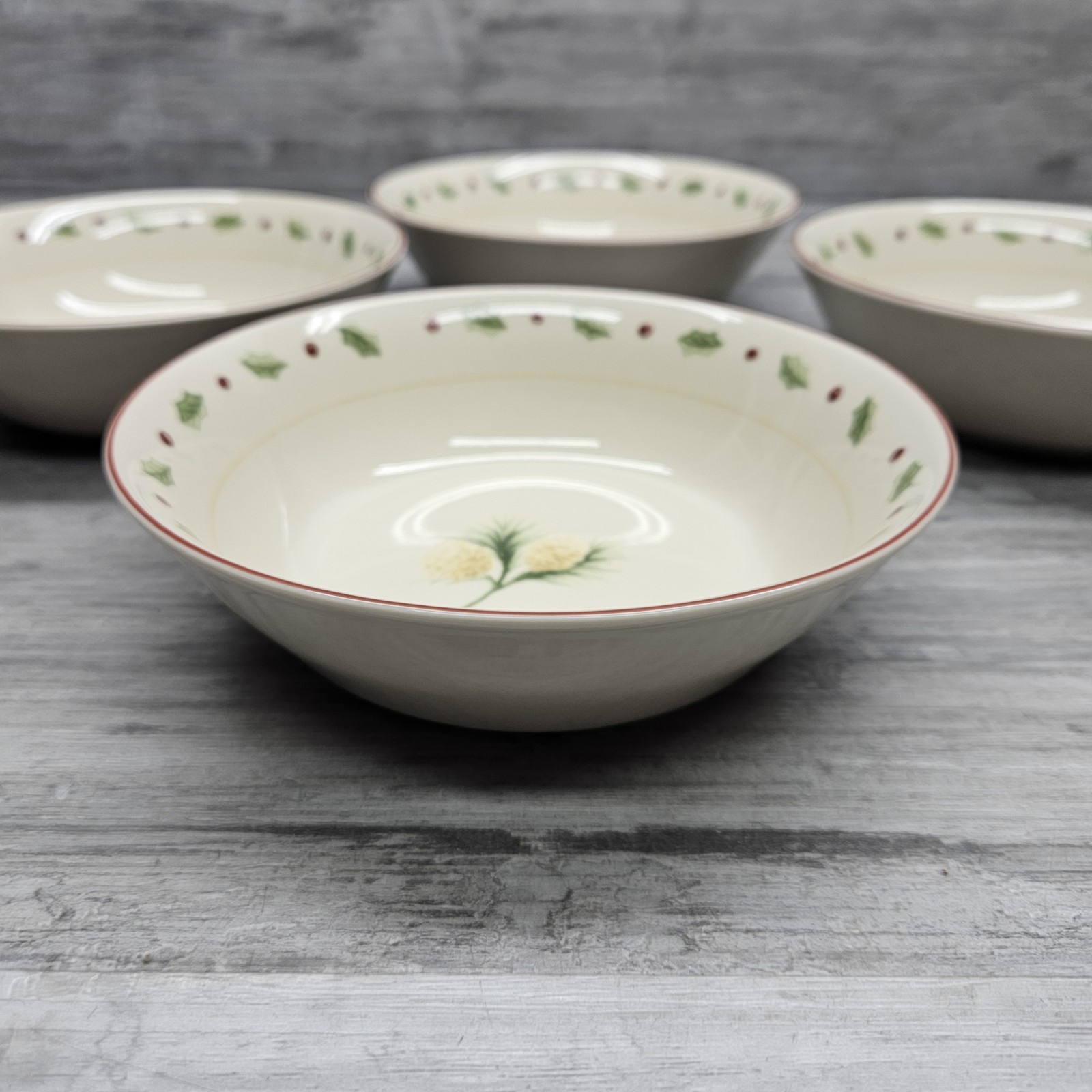 Merry Brite Holiday Home Collection Christmas Bowls Lot (4)