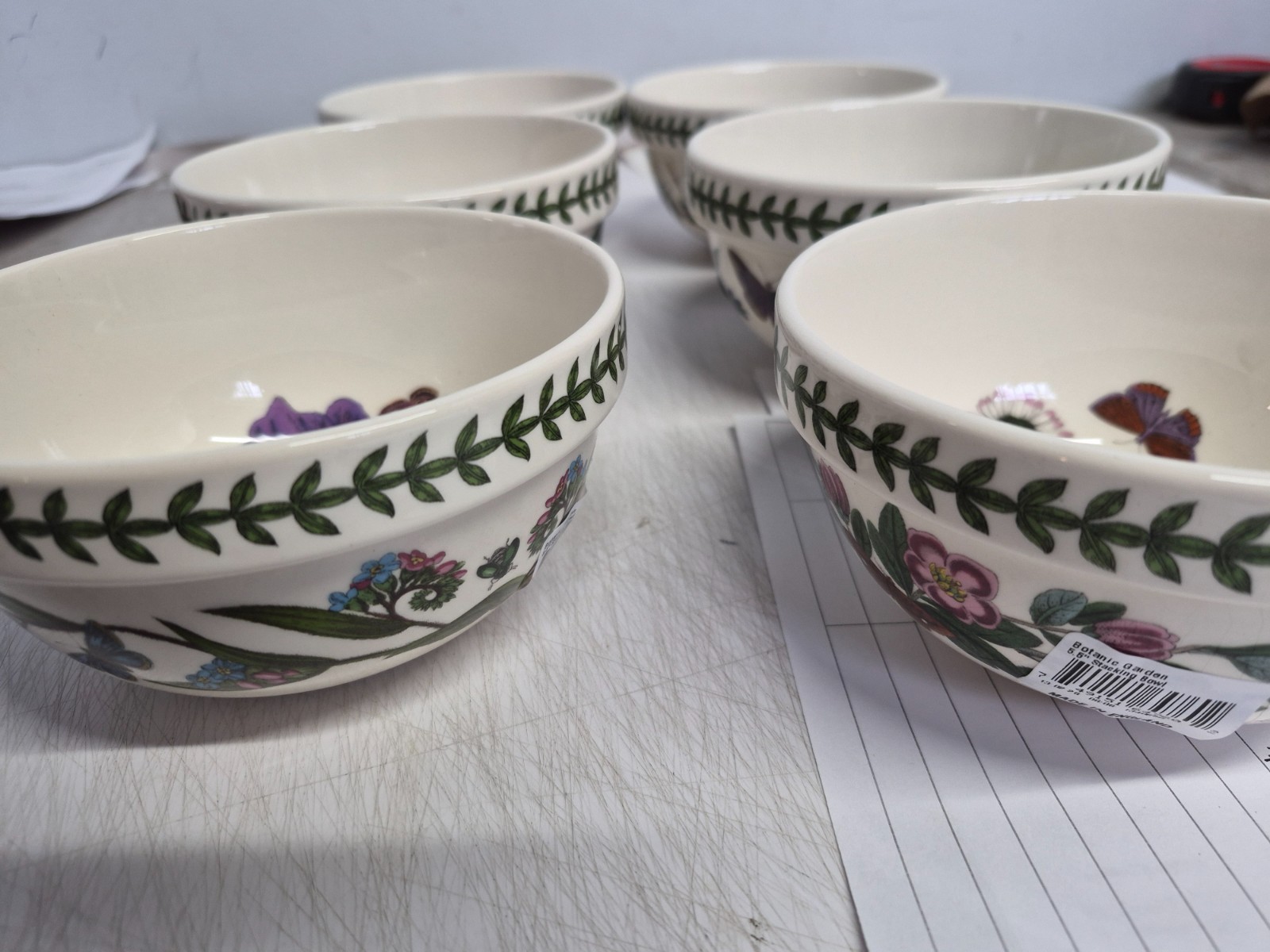 Portmeirion botanic garden set of 6 assorted 5.5″ bowls —-4609—–