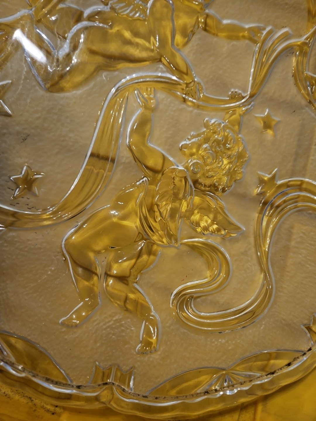 Mikasa Cherubs Serving Platter 15 Inch Angel Clear