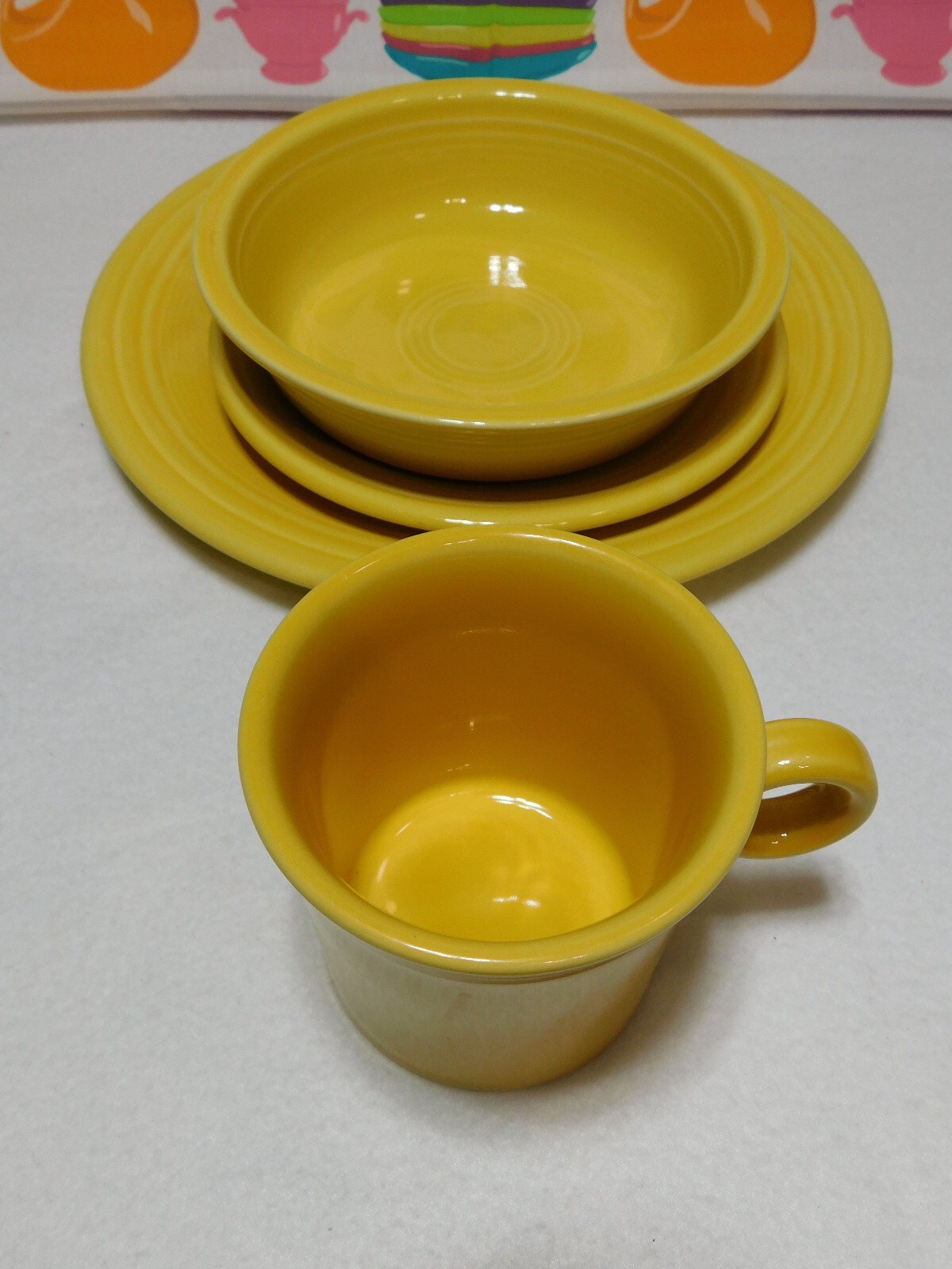 Fiesta Four Piece Place Setting Sunflower Yellow