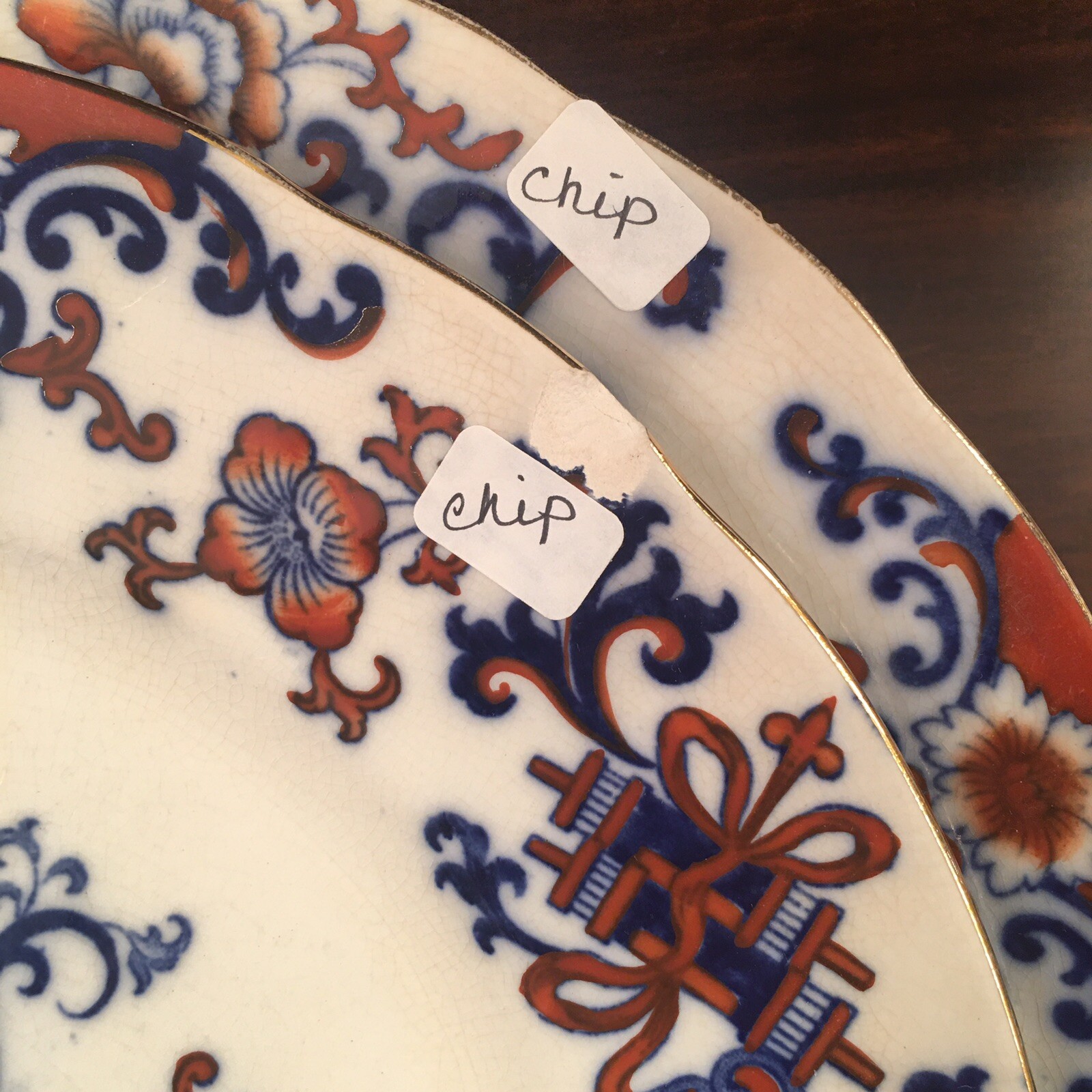 Royal Doulton POLYCHROME FLOW BLUE 10 1/4”Plate NANKIN Burslem Beautiful!
