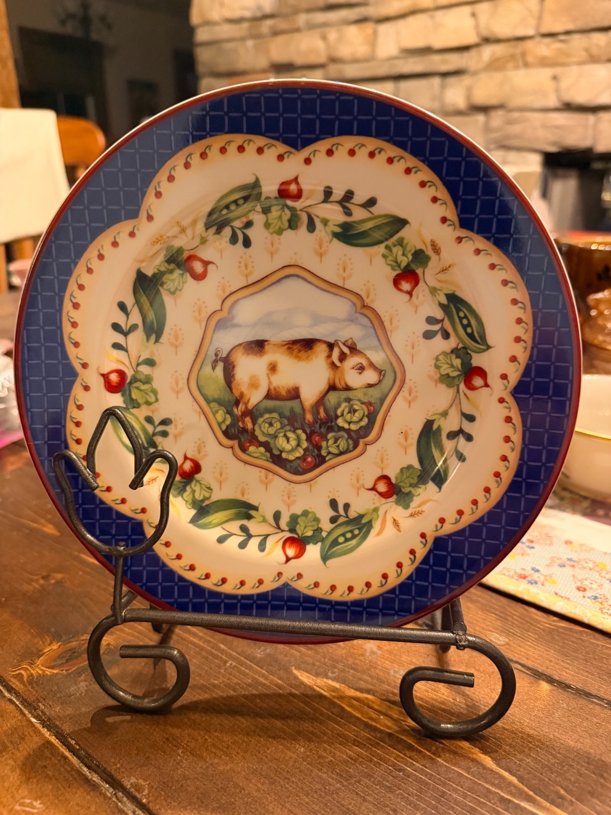 Vtg. Set of 4 Mixed Andrea by Sadek “Le Jardin” 8in. Salad Plates-Suzanne Nicoll