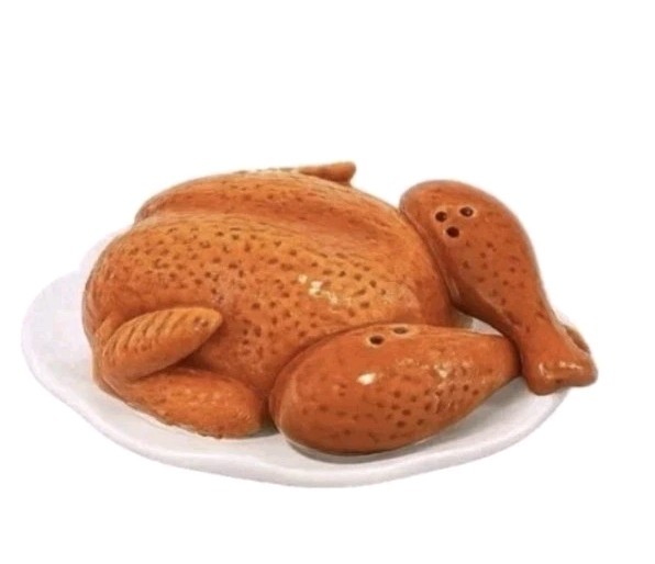 Cracker Barrel Roasted Turkey Salt Pepper Shakers Platter Drumstick NIB 2026 LG