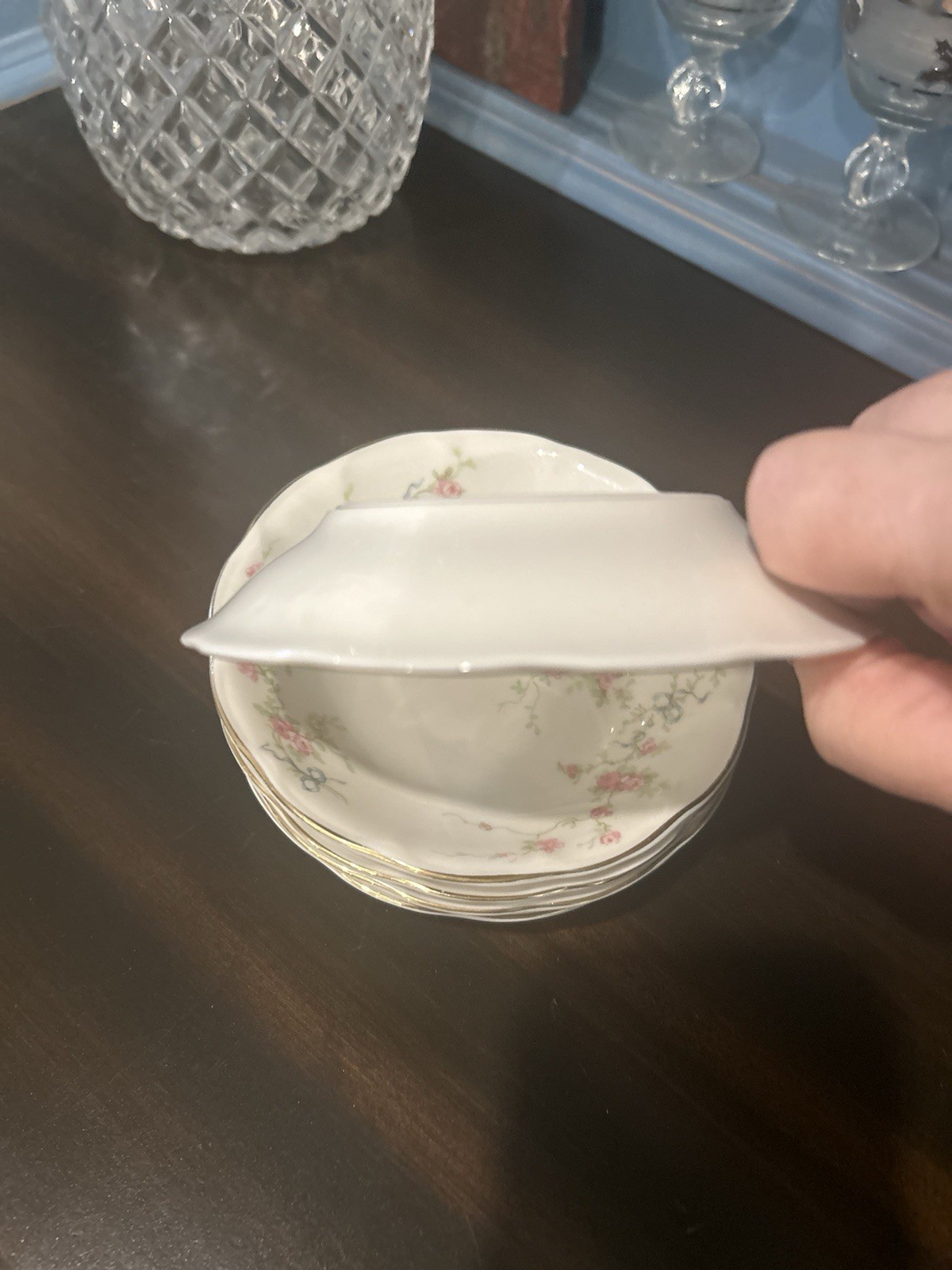 5 Theodore Haviland NY ROSANNE Fruit Sauce Bowls 5 1/8 Inches Quaint Vintage