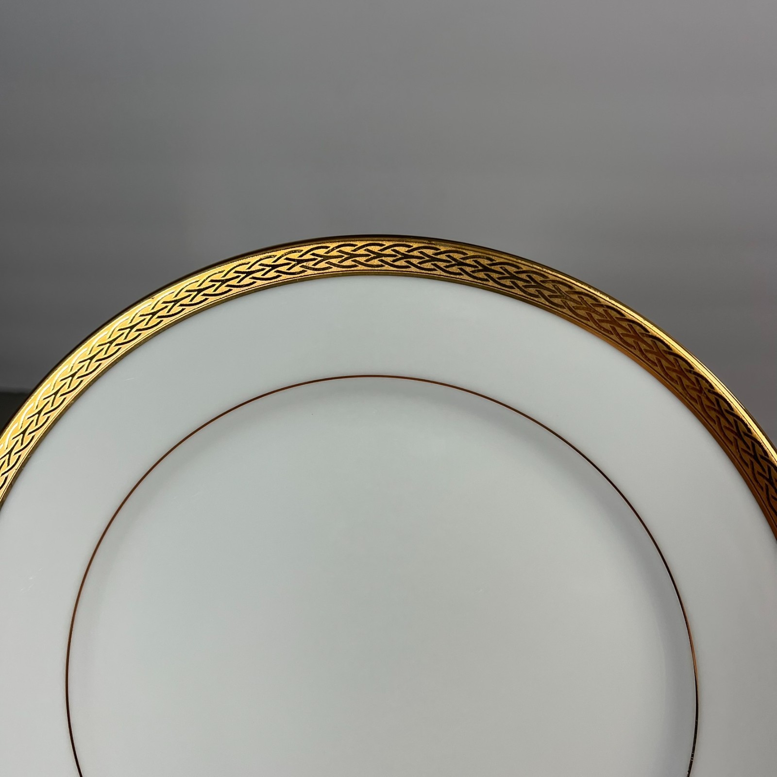 Noritake Queens Gold Salad Plates Lot of Four Contemporary Fine China