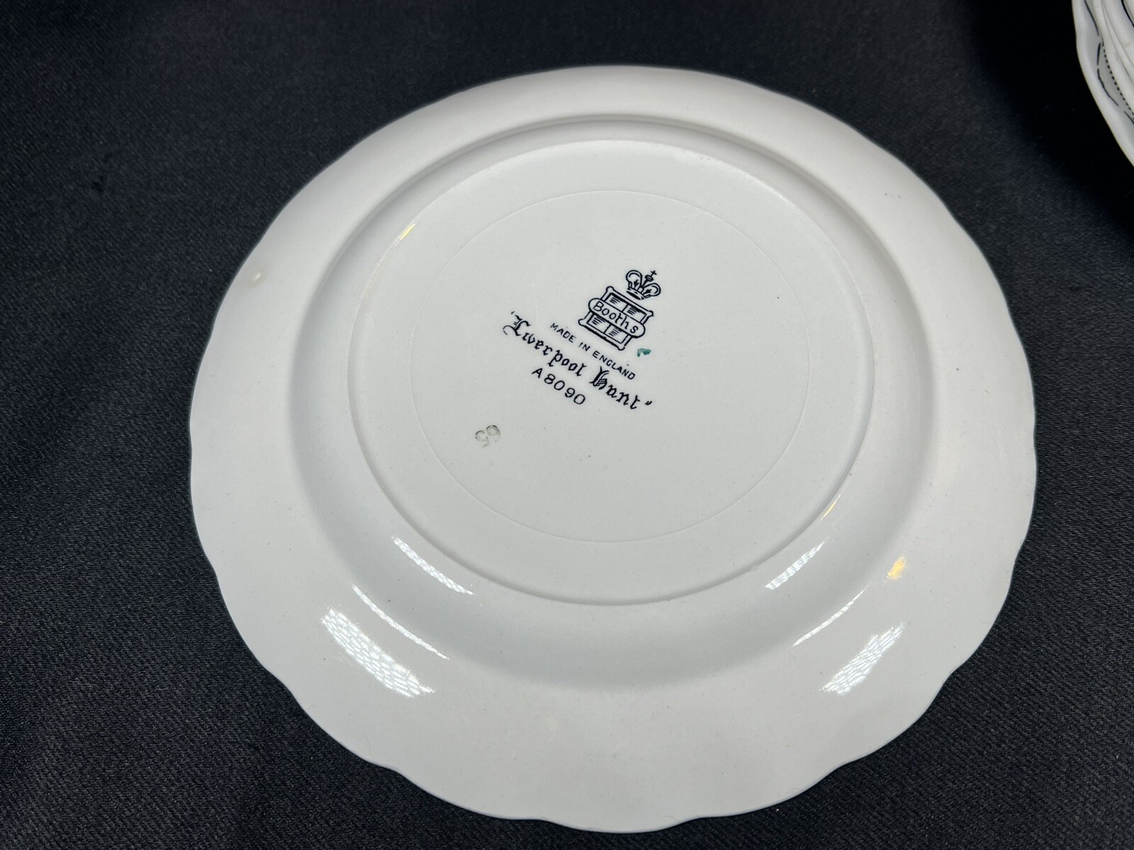 6 Rare ATQ Vintage 1920’s Booths Hand Painted Liverpool Hunt Plates A 8090 6.75”