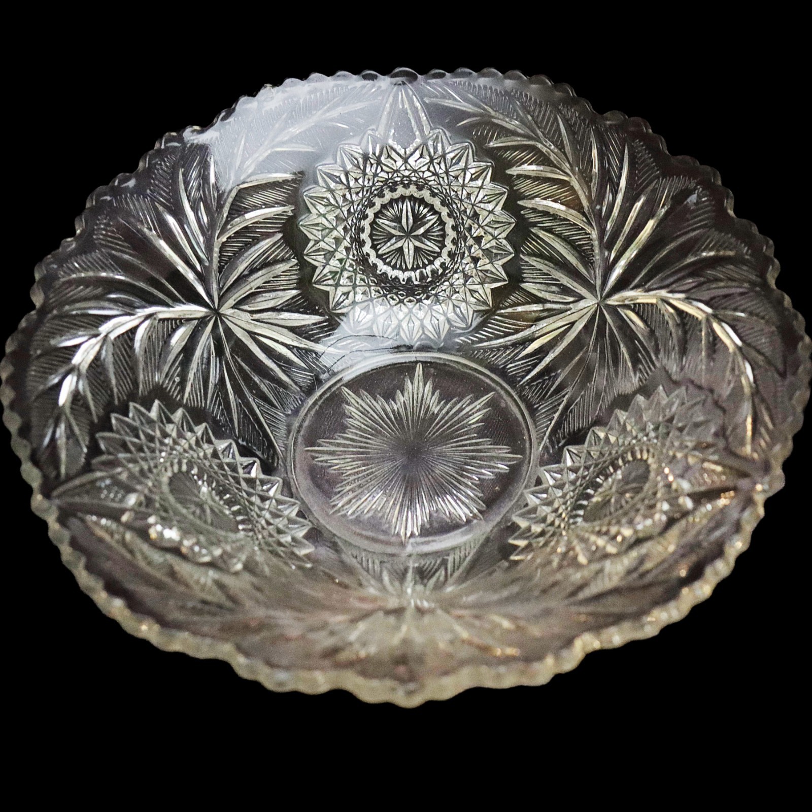 Westmoreland Glass Bowl–Fern Burst Pattern, EAPC , 9”, 1905+, Excellent Cond