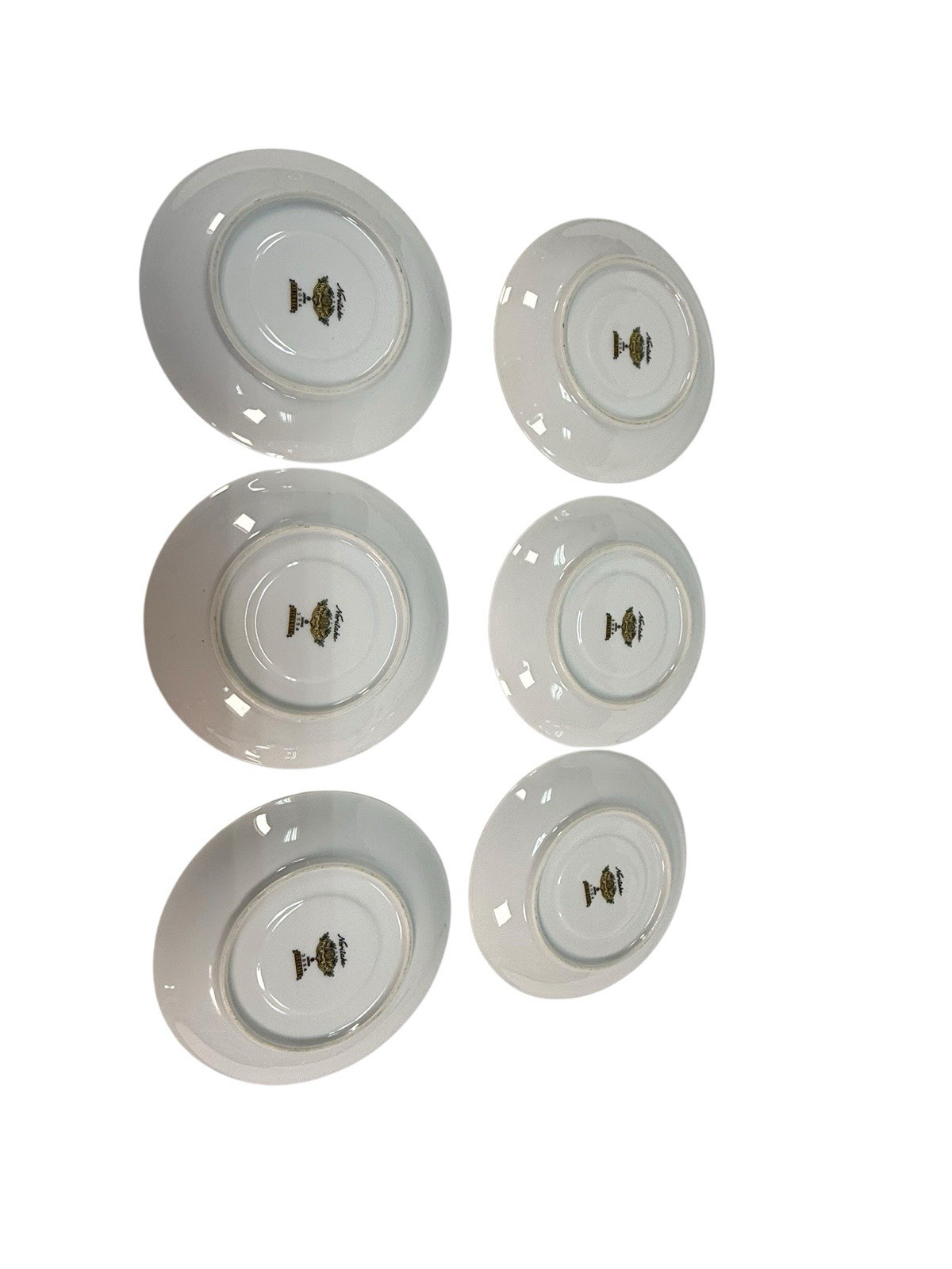 Set of 6 Noritake Violette 3054 Saucers – Excellent Condition – Gold Trim -Japan