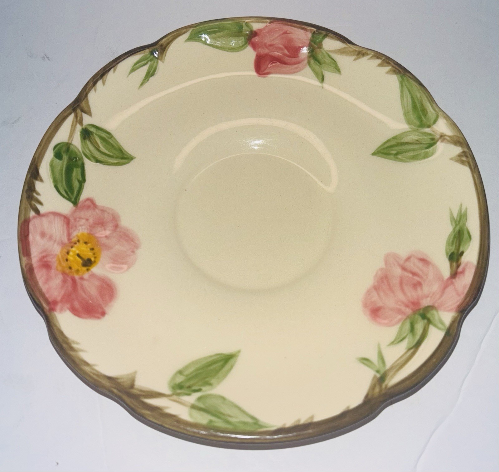 Franciscan Desert Rose Teacup & Saucer Vintage Hand Painted USA China Tea Cup