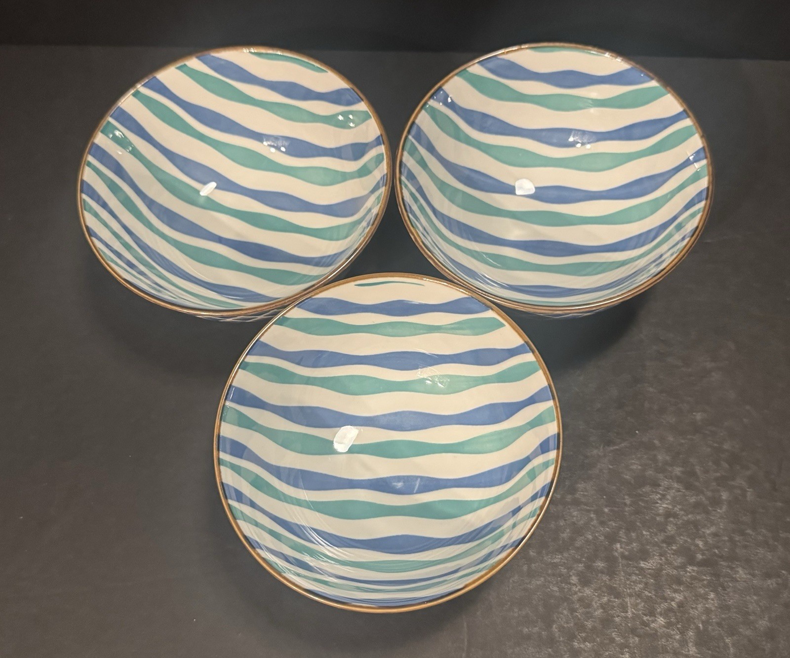 Ooh La La! By BIA, Cheyenne Basket Weave & in Blue/White/Turquoise Stripes NICE