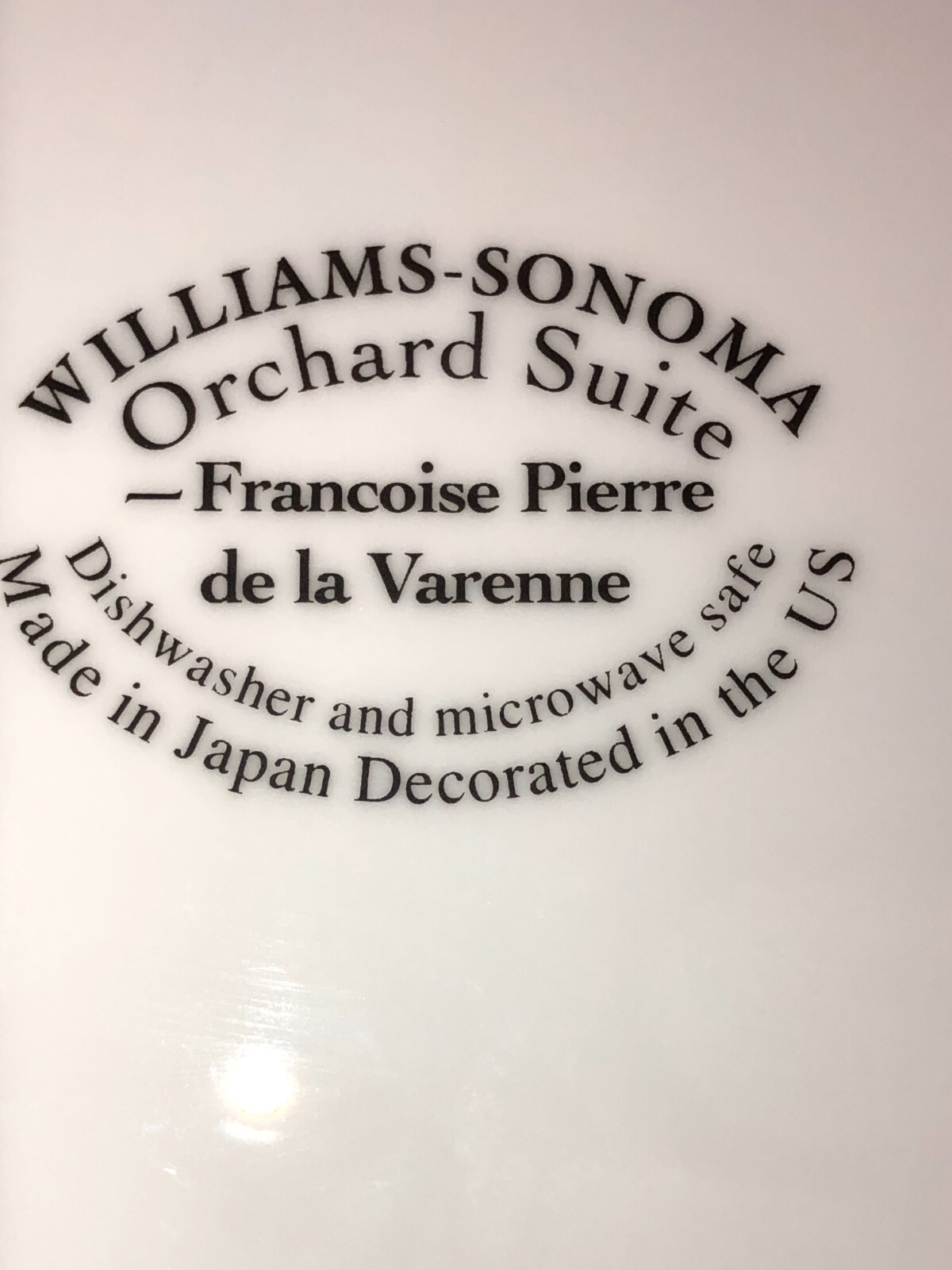 Williams Sonoma Orchard Suite Pear Plate Japan 7 3/4 in de la Varenne