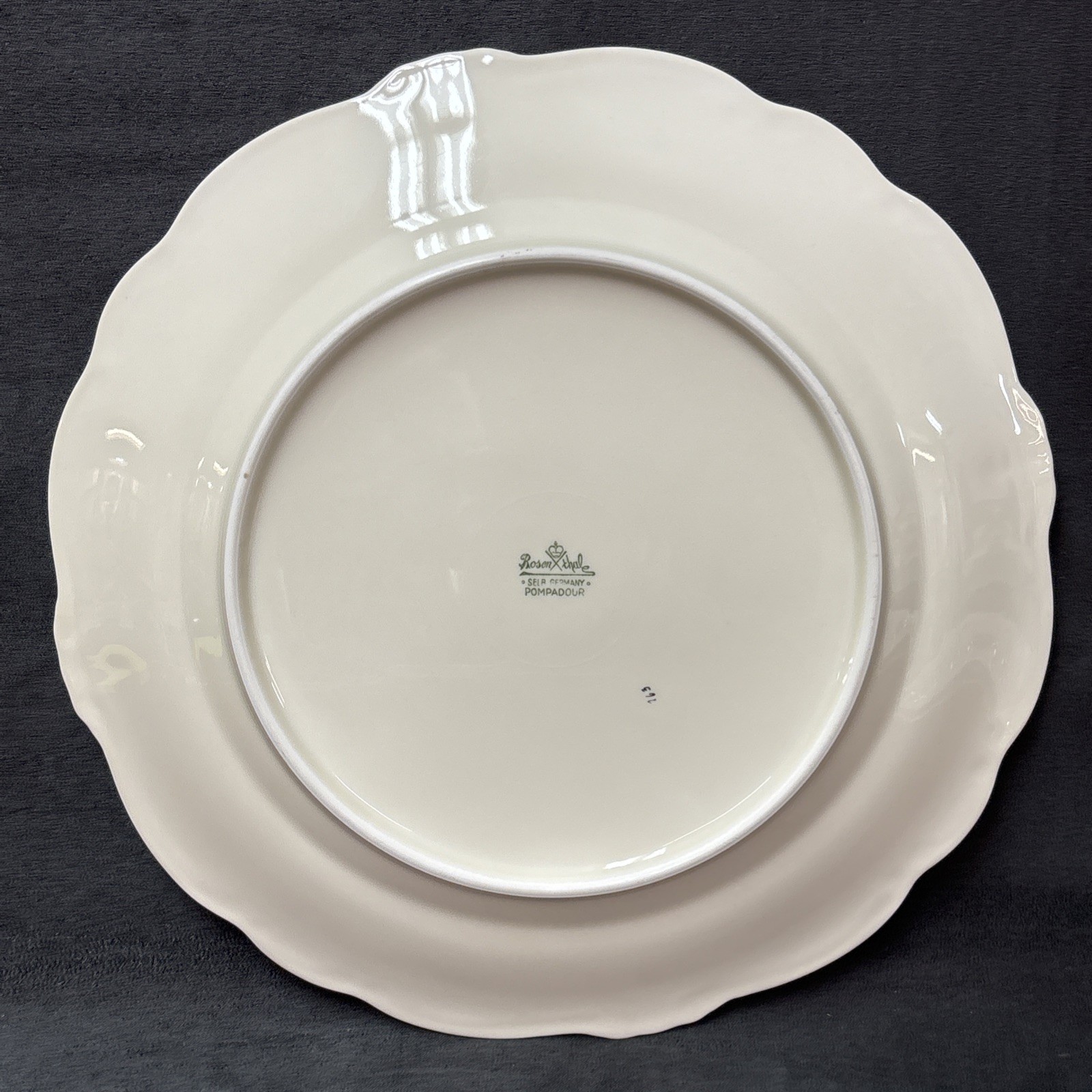 Rosenthal Continental MOSS ROSE POMPADOUR (Ivory) Dinner Plate 10 1/8 Inches