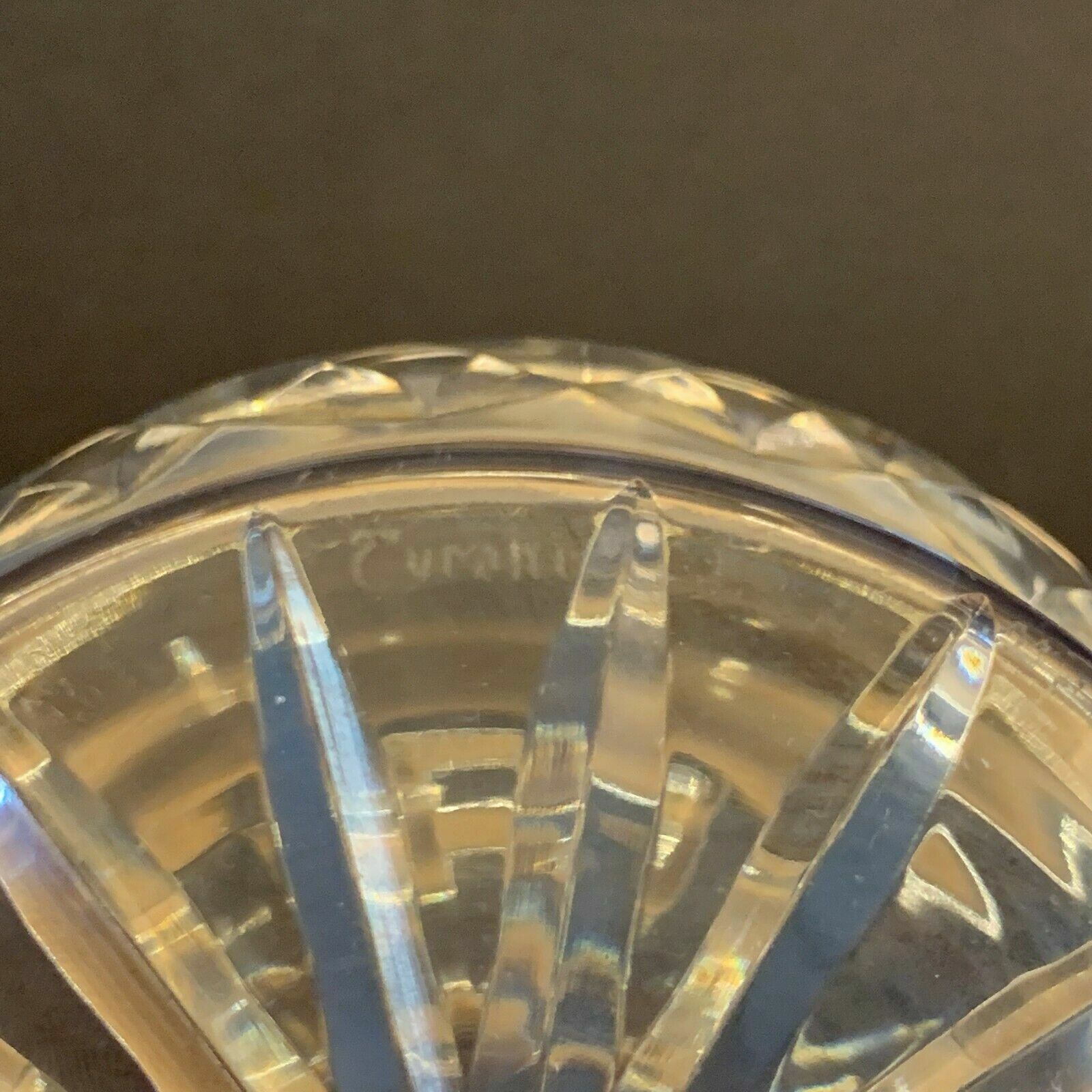 Vintage Tyrone Crystal FOOTED PEDESTAL CANDY DISH Bowl Ireland Signed