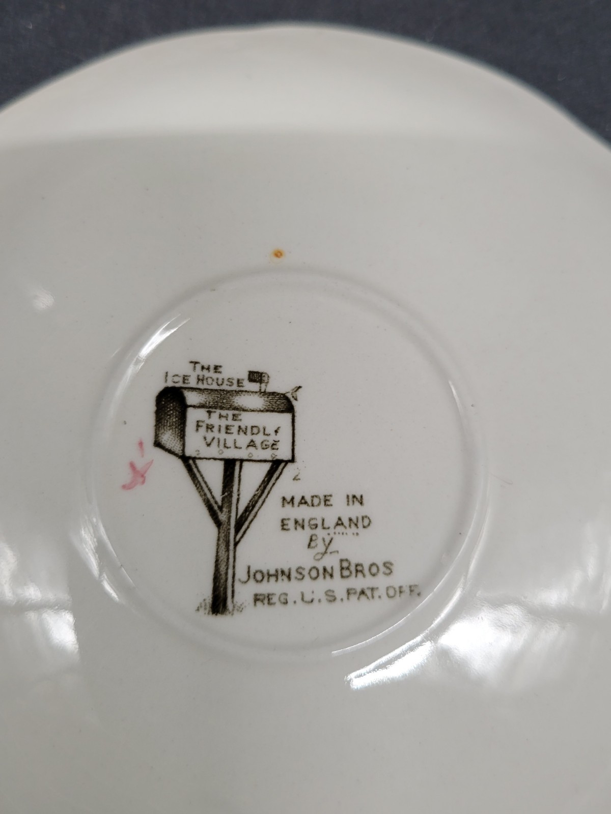 Johnson Bros The Friendly Village “The Ice House” Saucers 5 1/2 Inches England