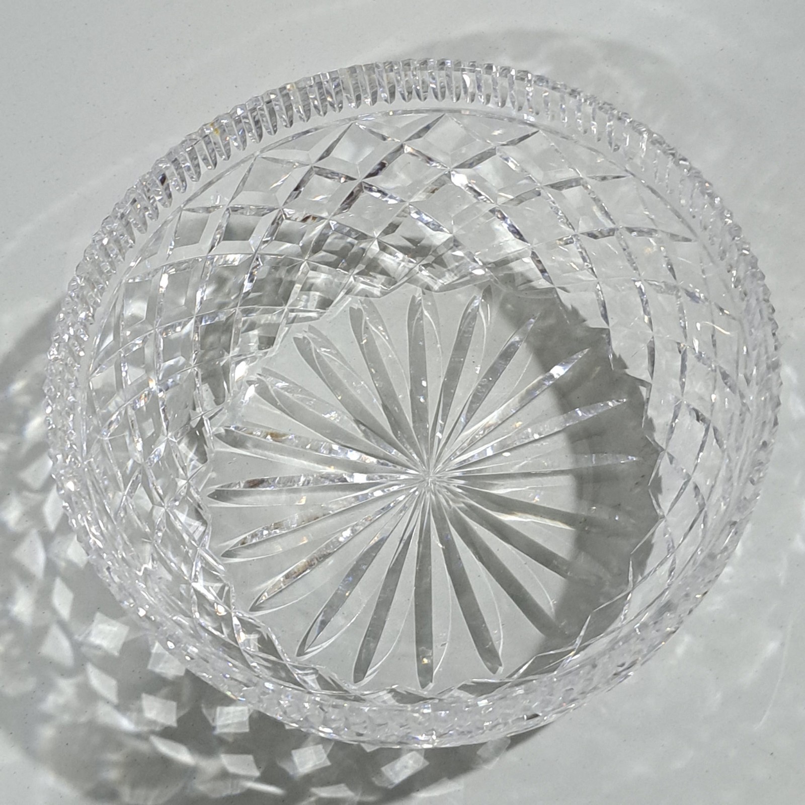 Vintage Waterford Crystal 8″ Round Fruit Salad Bowl Killeen Pattern Unmarked