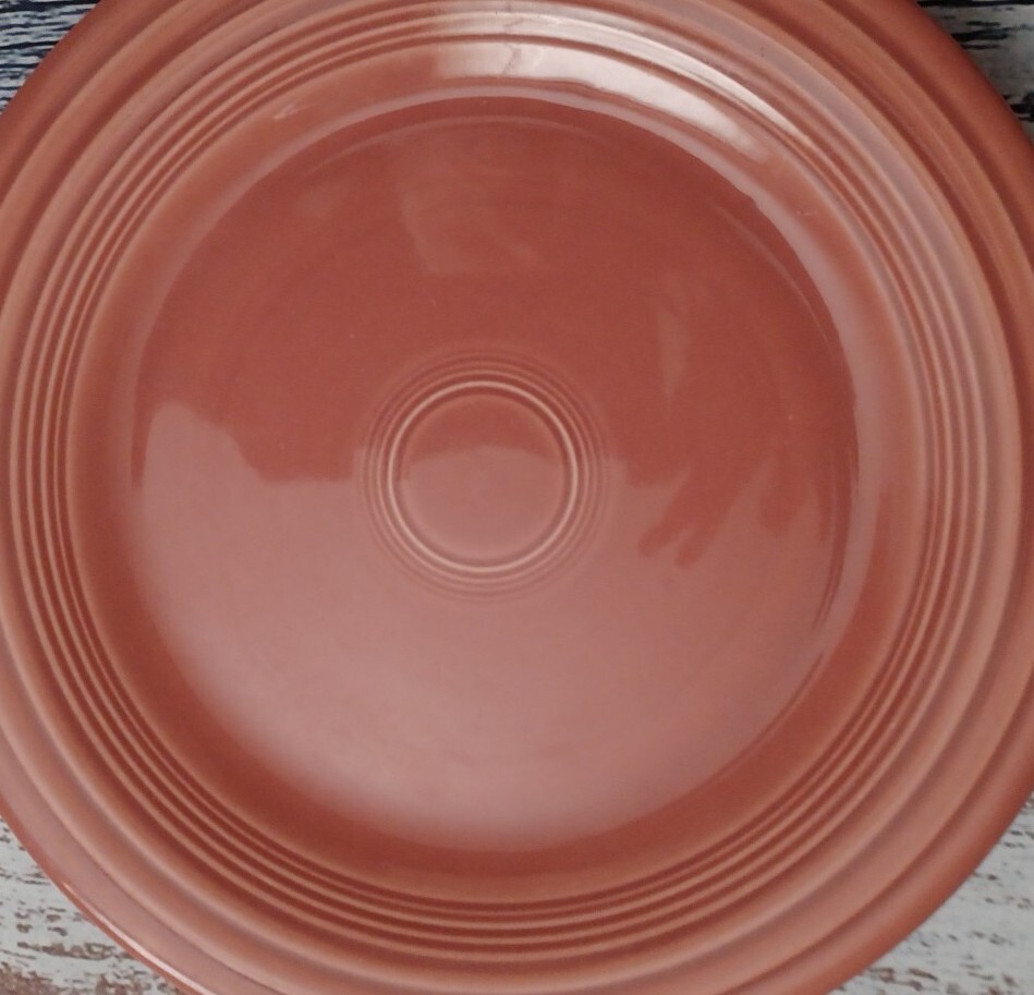 VINTAGE HLC FIESTA 1950-1959 ROSE 10 INCH DINNER PLATE FLAWLESS CONDITION