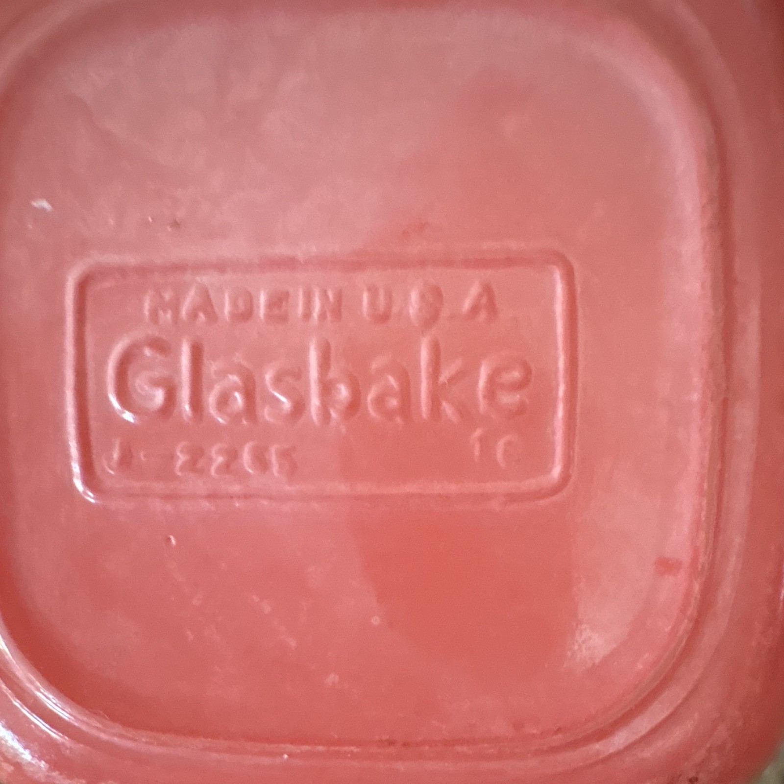 Glasbake J-2200 Set of 5 Milk Glass Stackable Square Handle Mugs 10 oz