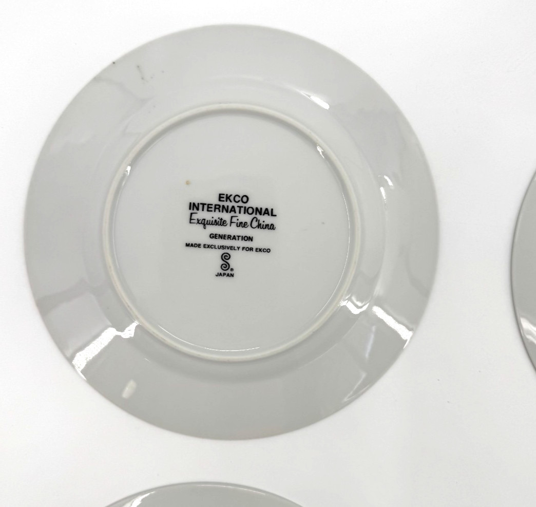 EKCO International 4 Salad Plates Generation VTG Japan Exquisite Fine China 7.5″