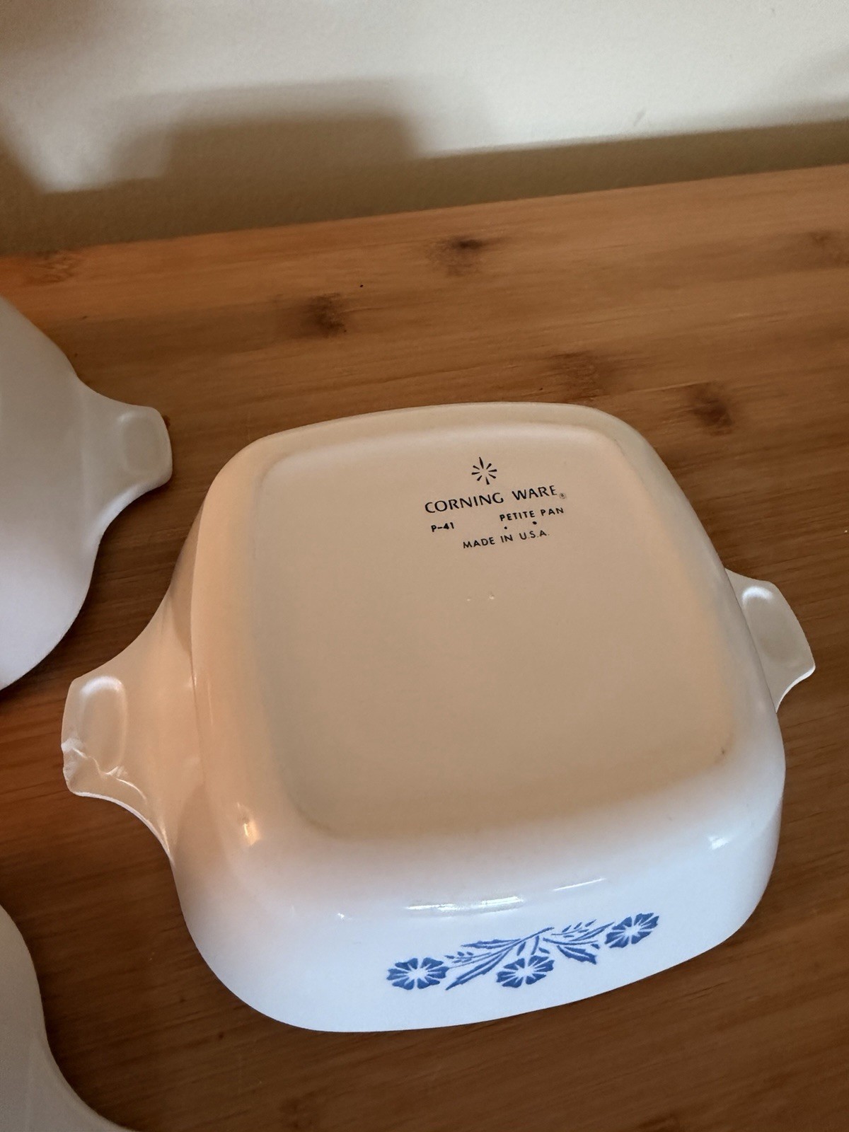 Vintage Corning Ware Blue Cornflower P-41 Set of 7 Petite Pans No Lids
