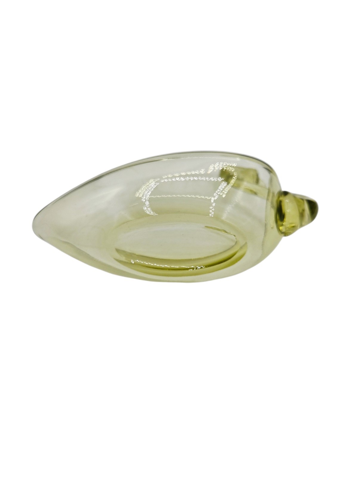 1940s Duncan & Miller Yellow Swan Art Glass Dish Pall Mall Small 5in