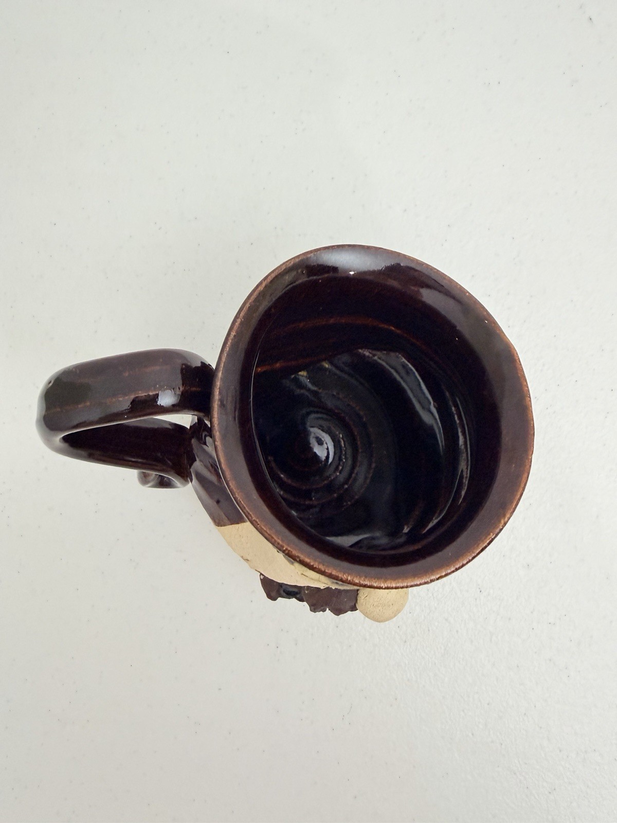 Tiegland Bradford Stoneware Pottery Ugly Funny Collapsed Face Coffee Mug Sh*T