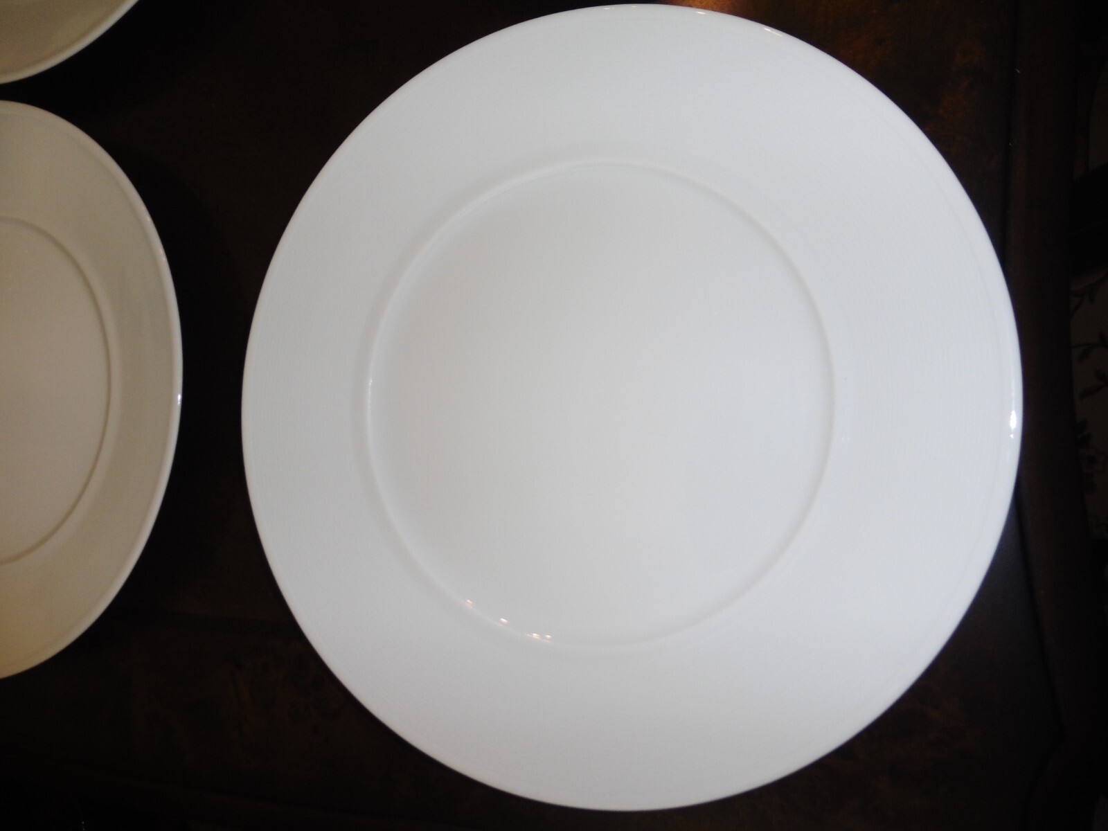 Bernardaud Limoges Atlantide Blanc Service Plates 12 1/8 Inches – Set of 6