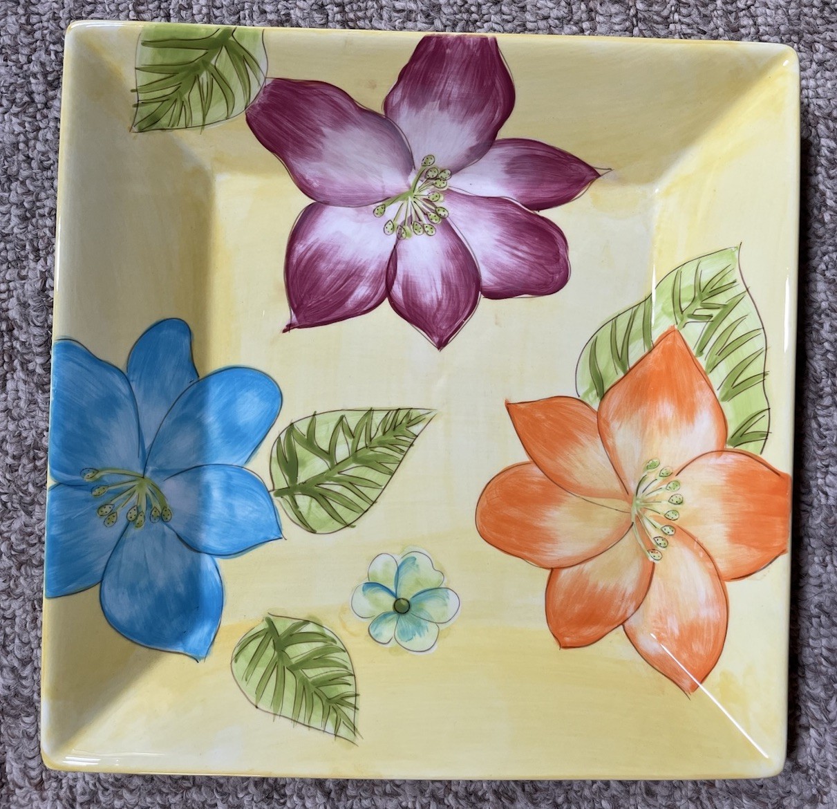 Noble Excellence “Sunset Grove” 11 3/4 Inch Square Platter