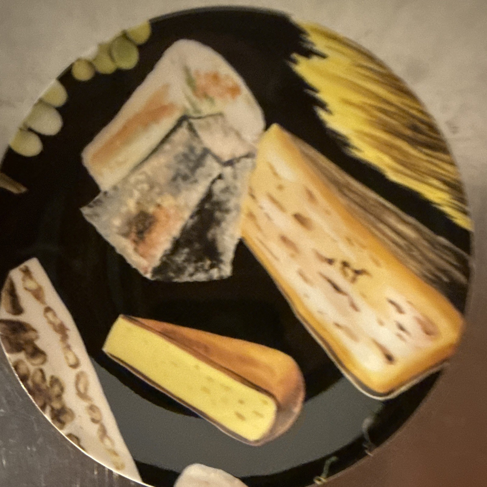 Philippe Deshoulieres Limoges France Porcelain Fruit & Cheese Salad Plates 6