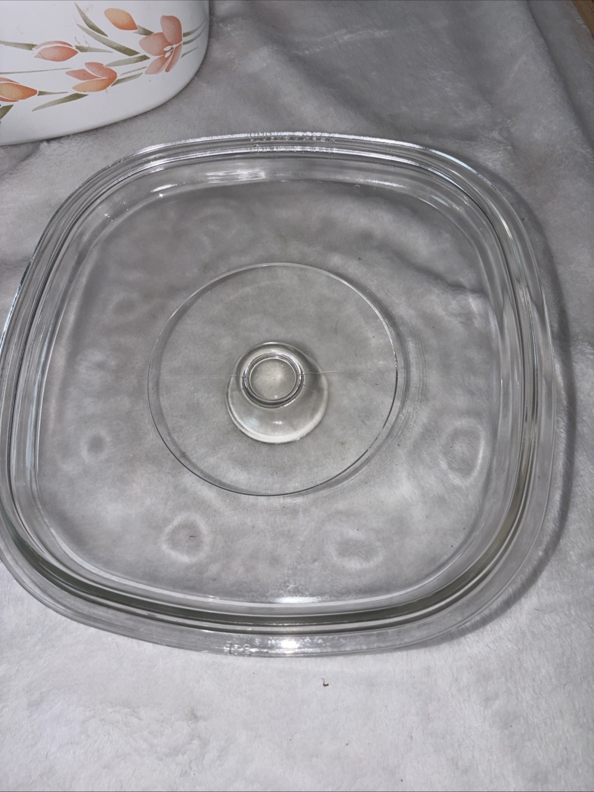 Vintage CorningWare A-Series Peach Floral A-3-B 3 Liter Dish & Lid No Chips GUC