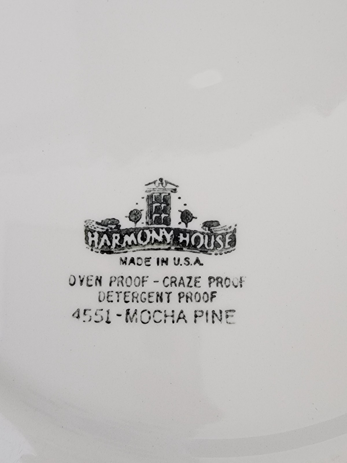 Harmony House Mocha Pine Dinner Plates | Set of 3 | Pinecones | 10″