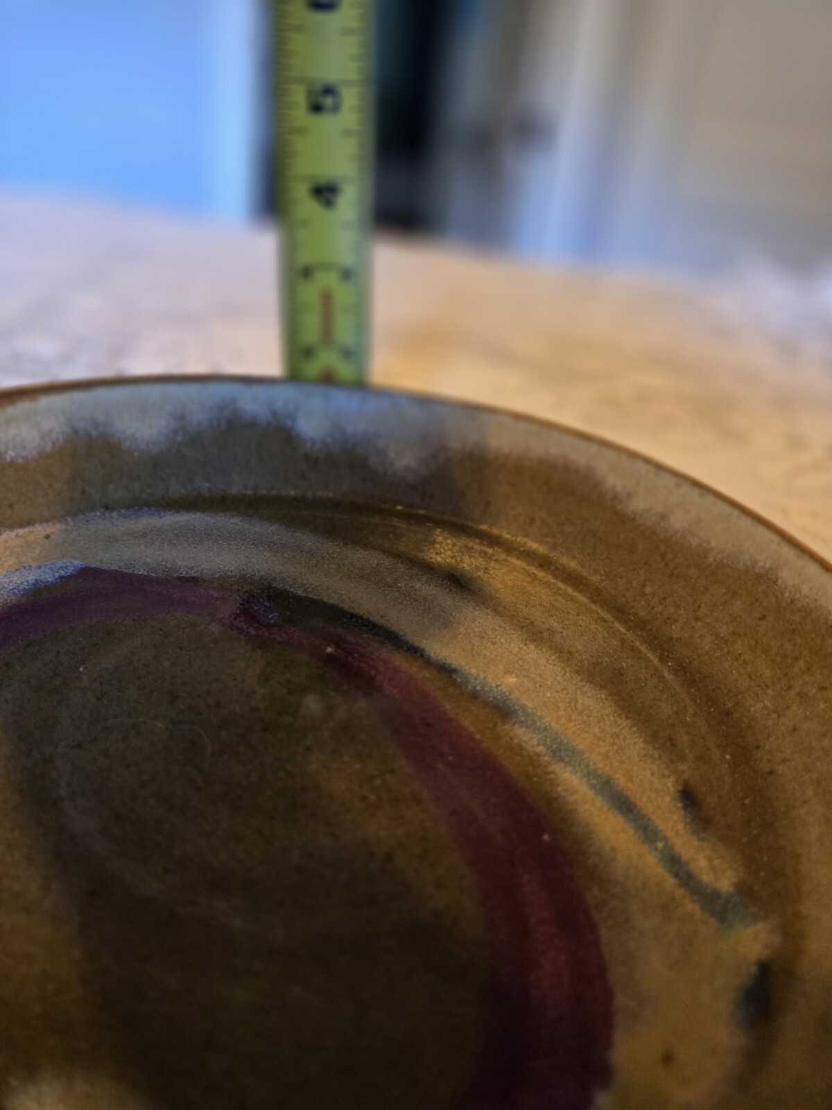 Hand Thrown Studio Pottery Dripped Glazed Pie Plate 10 Inch