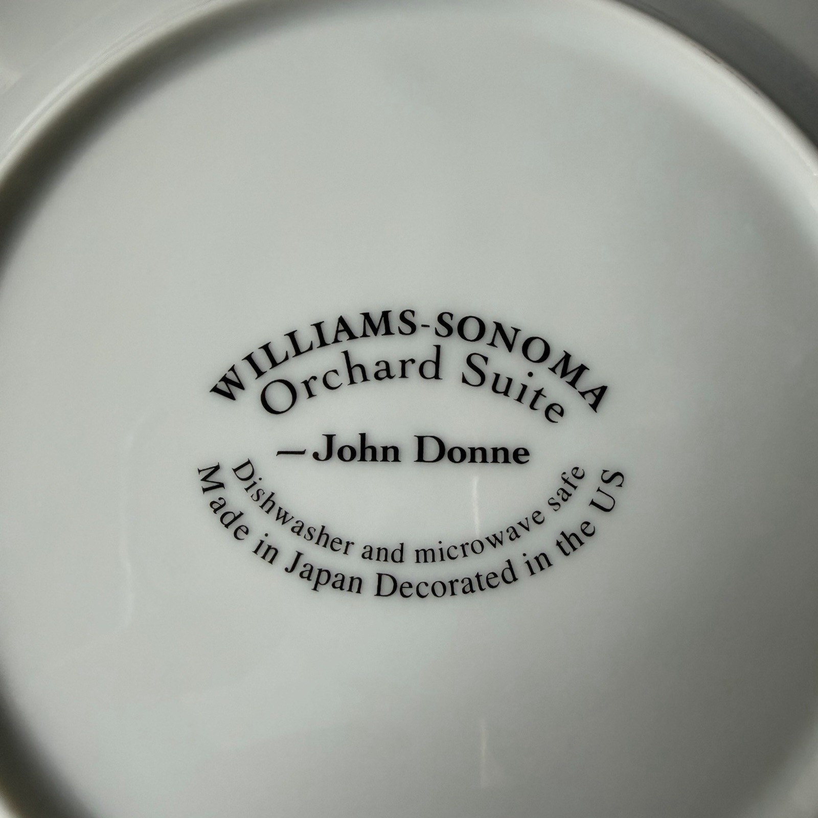 Williams-Sonoma Orchard Suite Cherries Japan Plate Wall Decor Poem John Donne 8”
