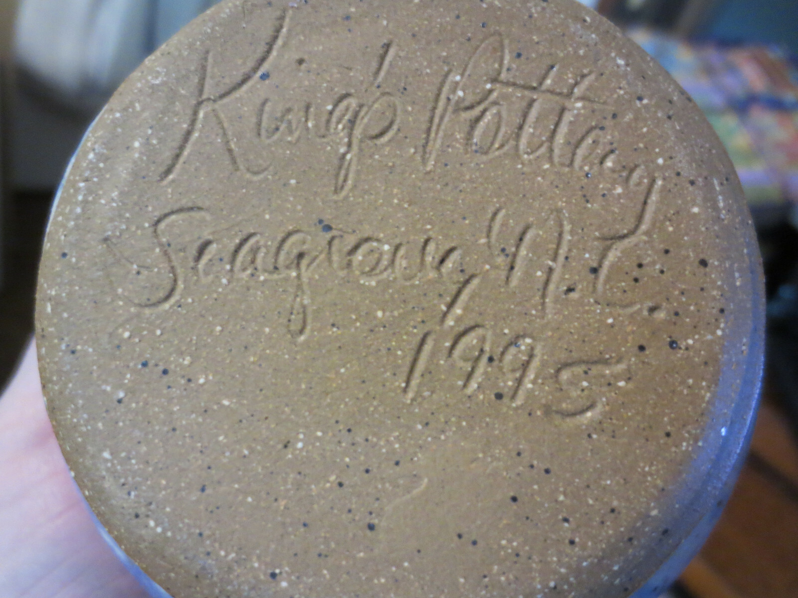 SMALL SEAGROVE NORTH CAROLINA KINGS POTTERY 1995 CONDIMENT TRINKET BOWL SIGNED