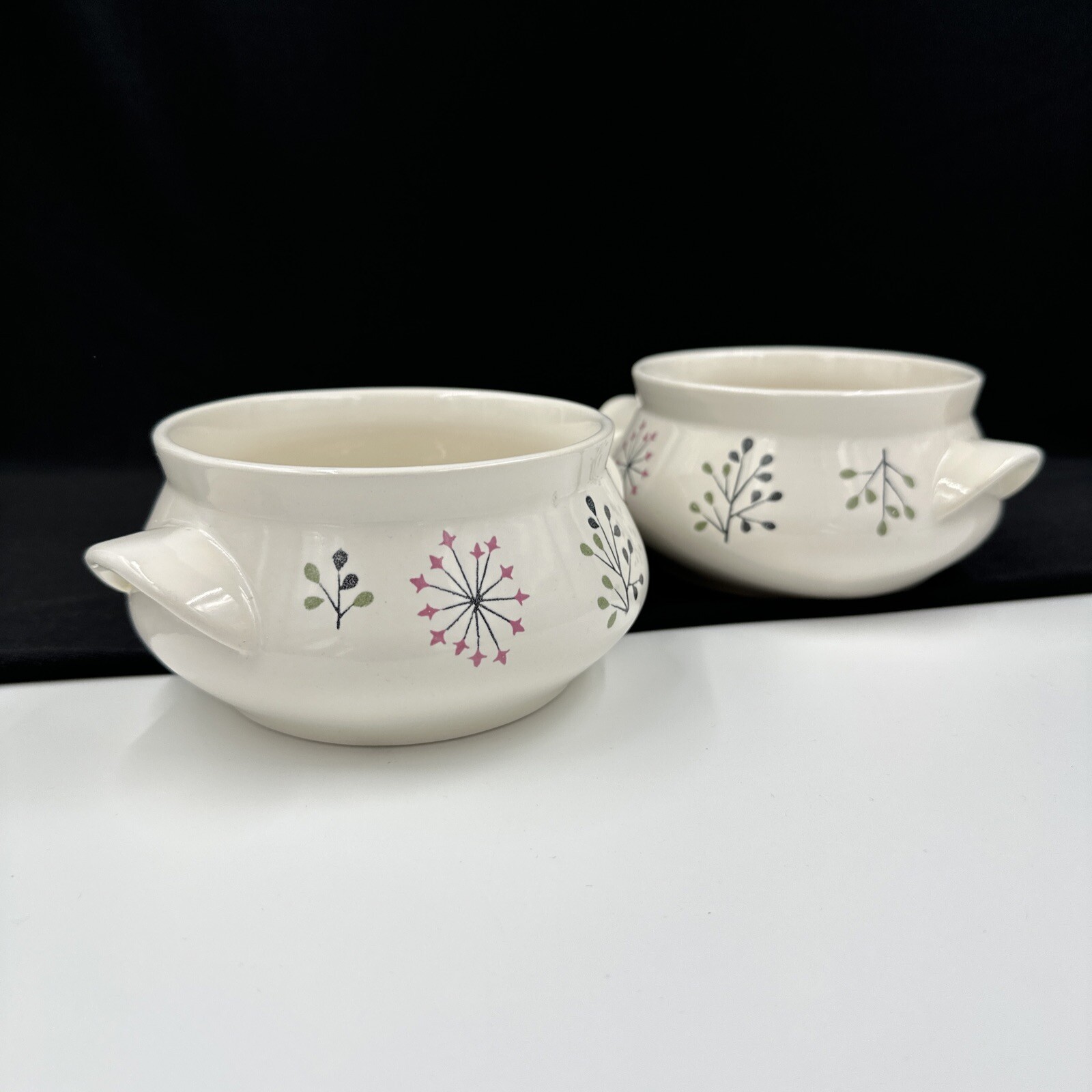Franciscan Echo (2) 4” Individual Casserole Dish Without Lid USA •PRISTINE•