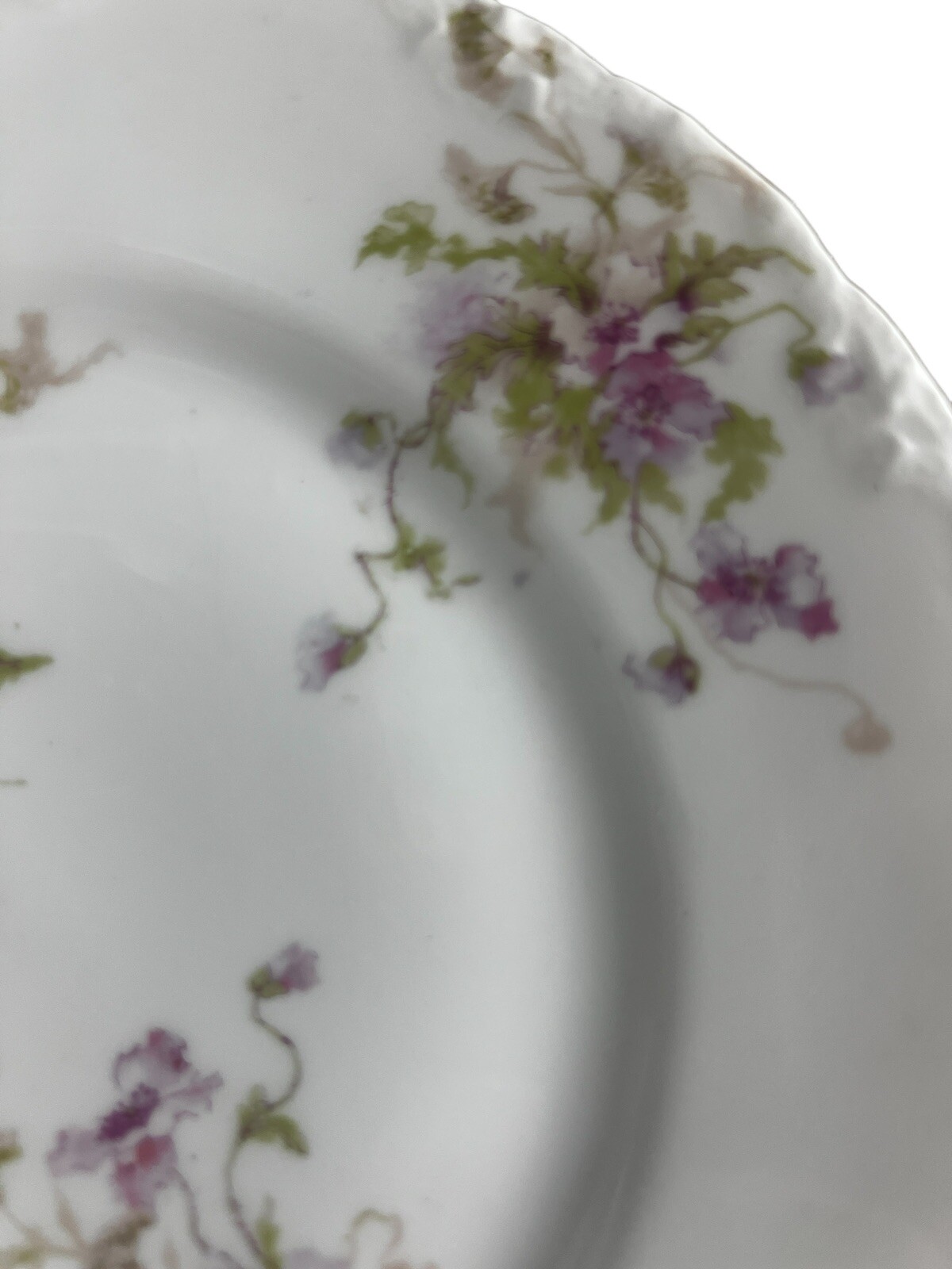 Antique Theodore Haviland Limoges Wall Plates Schleiger Wild Roses READ Set Of 2