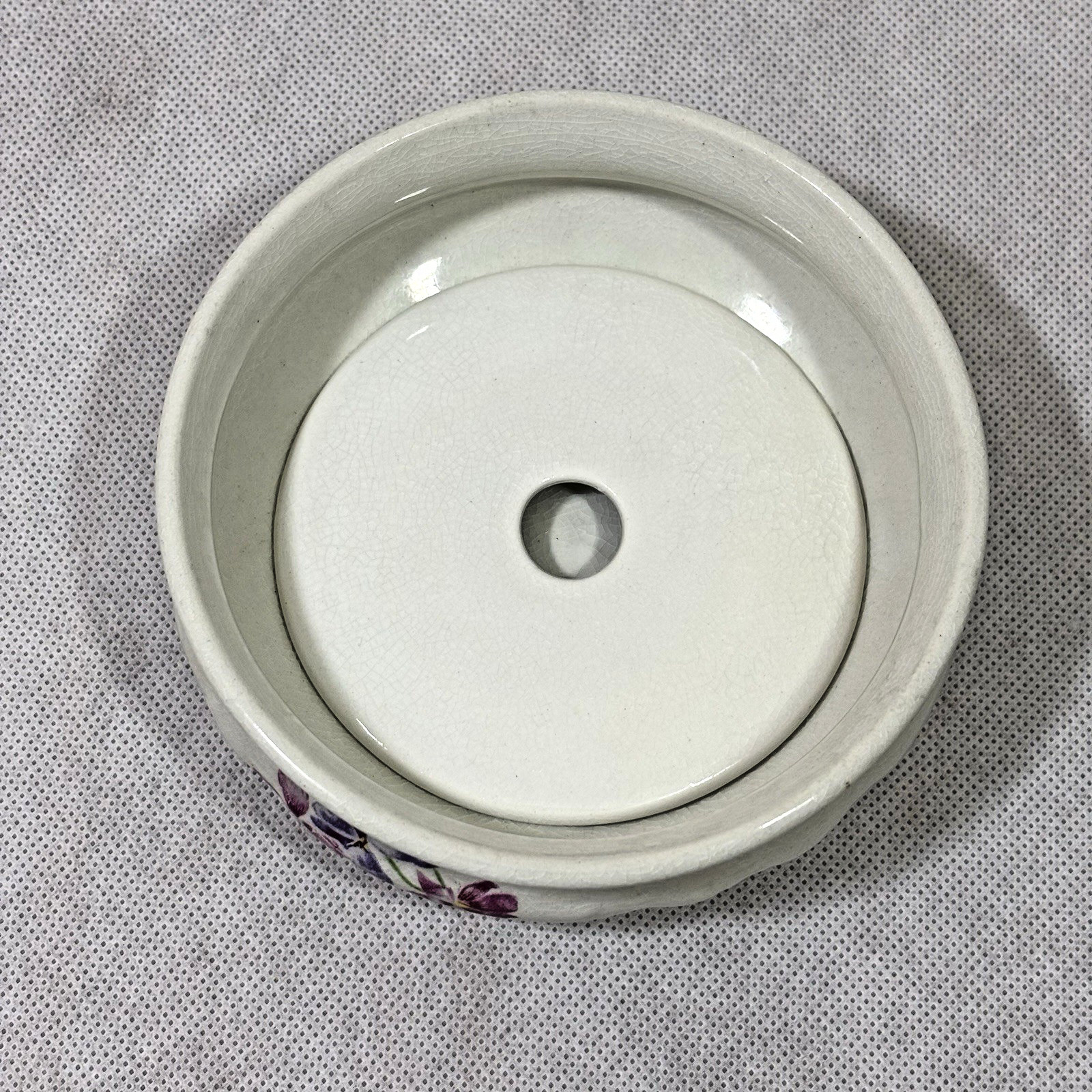 Vintage Ceramic Floral Covered Dish