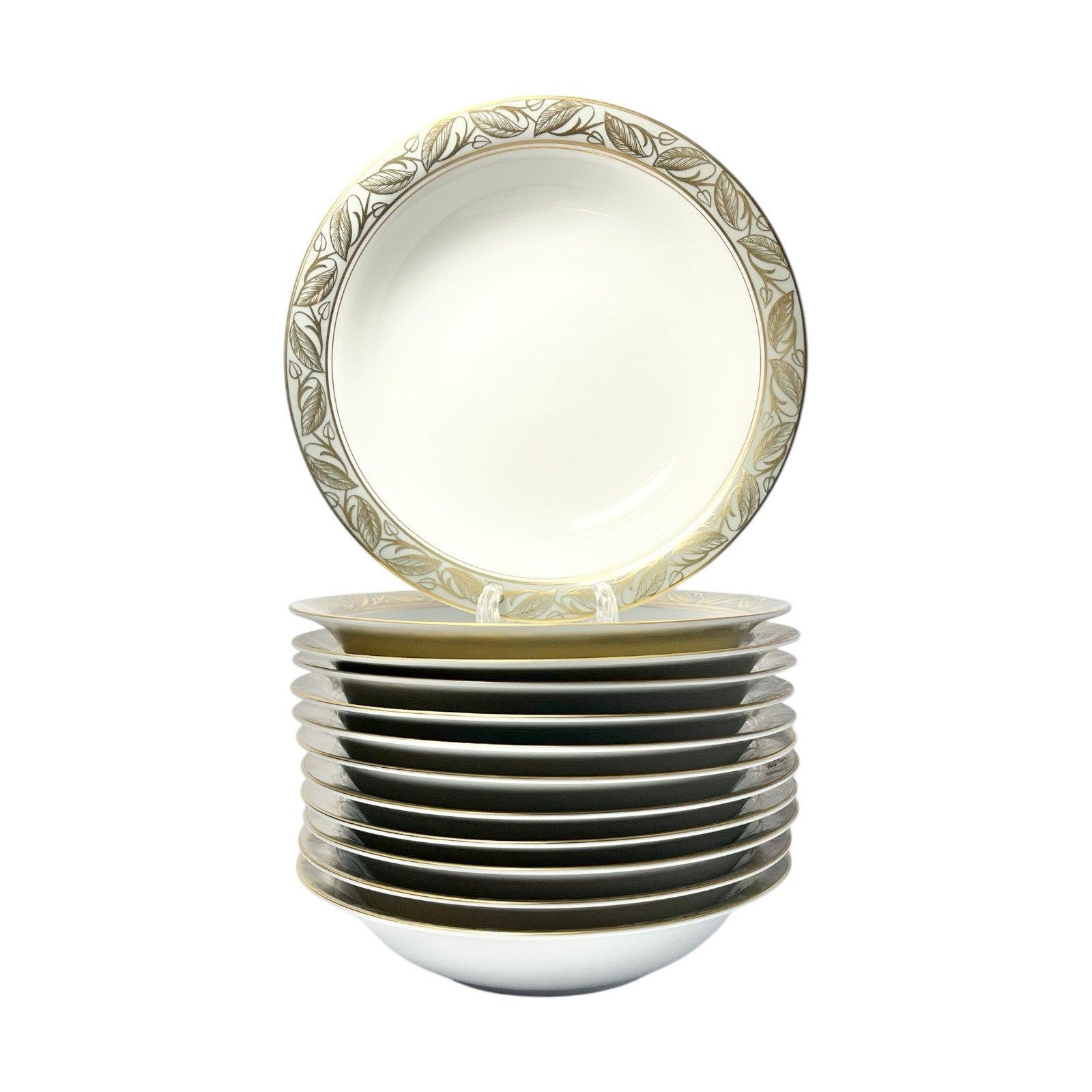 Noritake “Greta” Set of 12 Bone China Soup Bowls 7 1/2”
