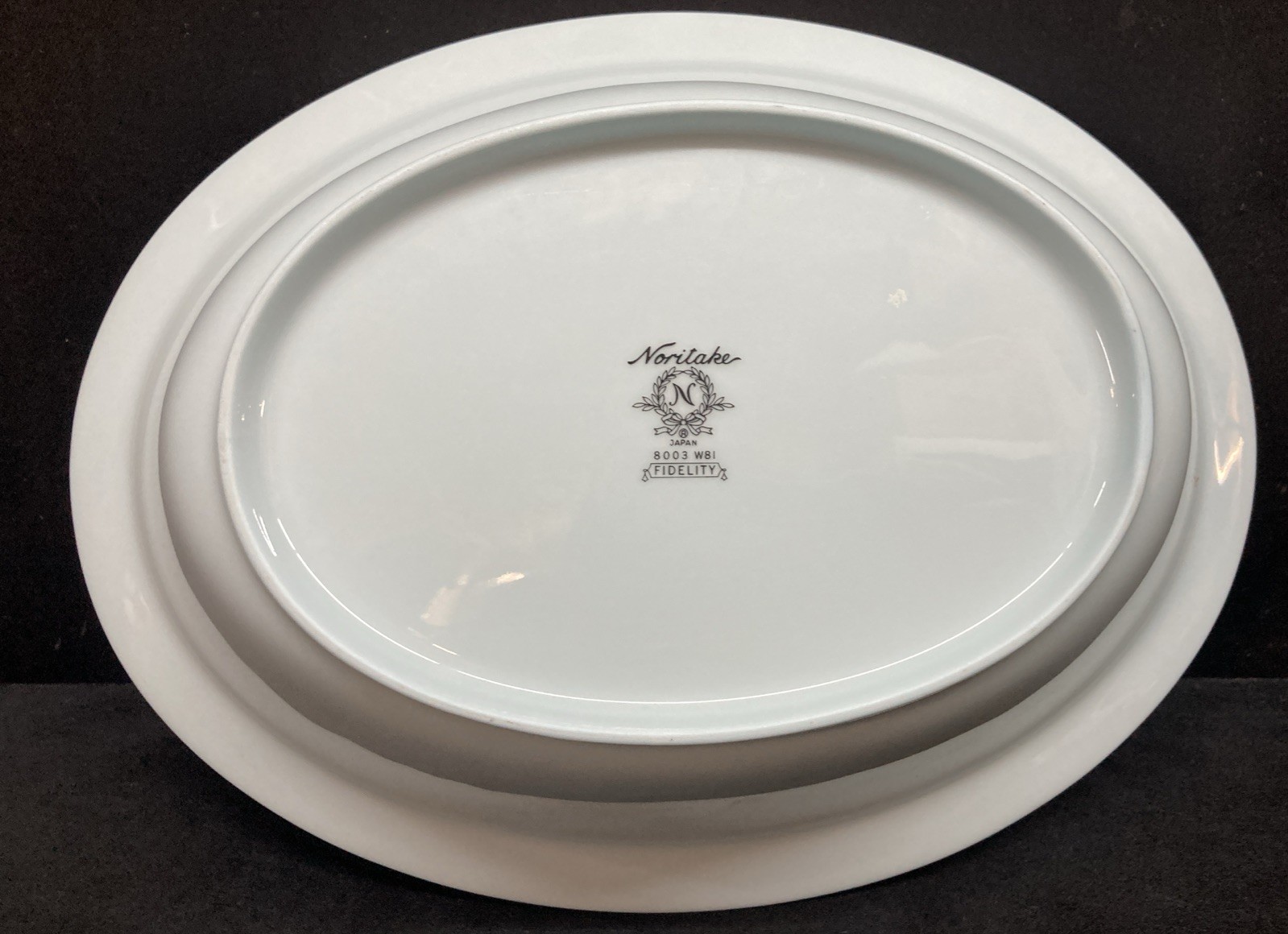 Noritake Fidelity 8003 Light Blue Oval Vegetable Bowl 10 1/8”