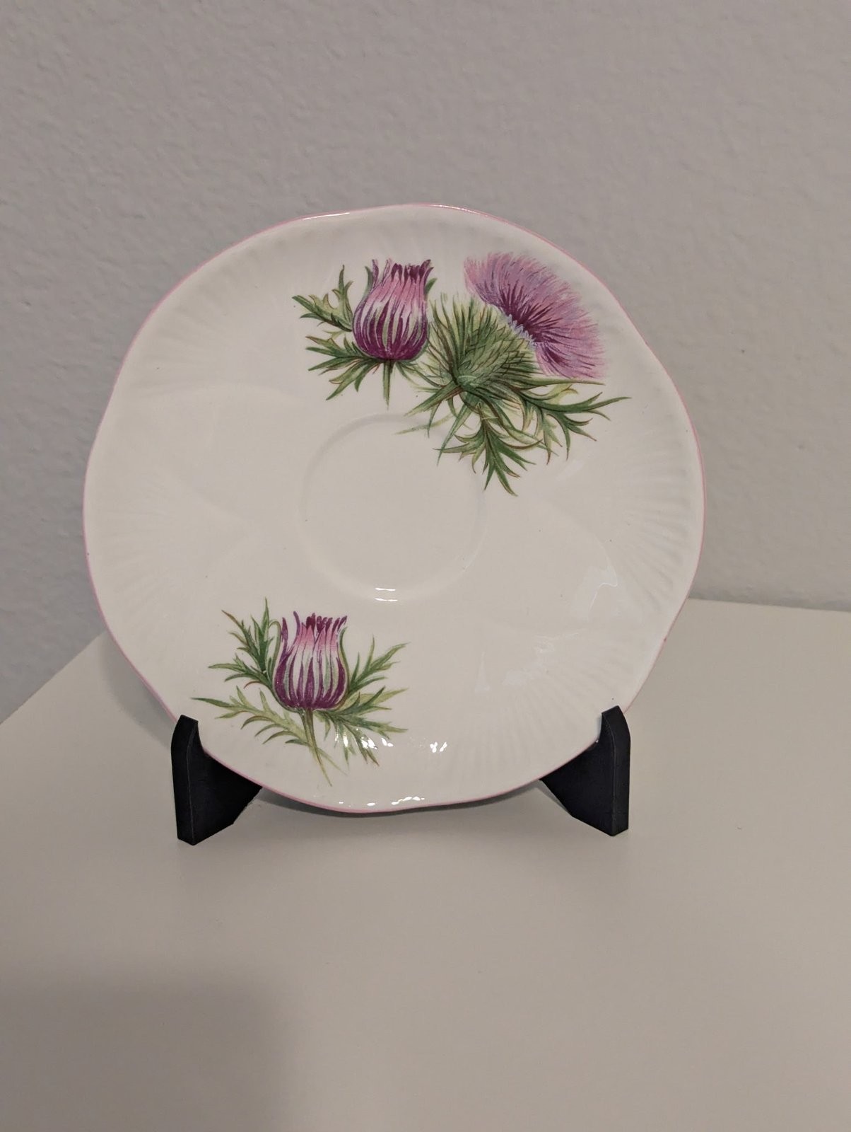 Vintage Shelley England Thistle 13820 Bone China Saucer