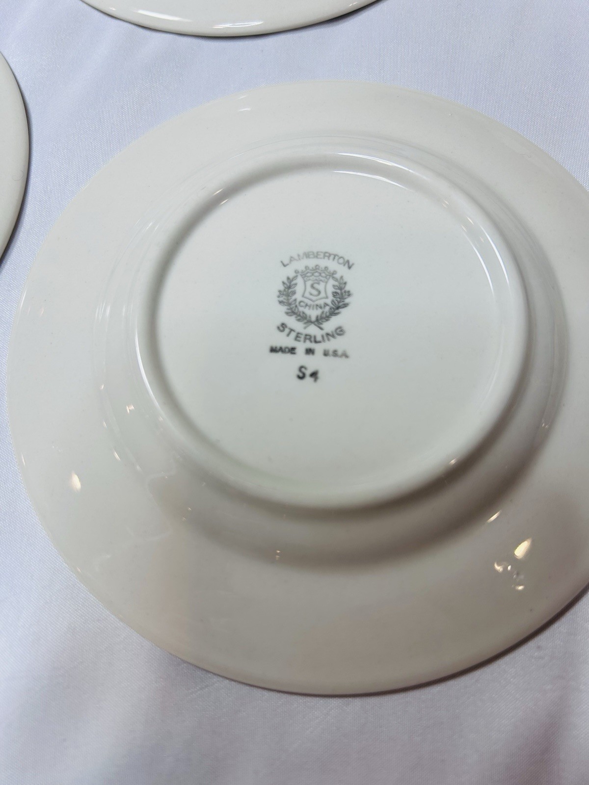 Vintage Set Of 12 Lamberton Sterling Plates 5 1/2 Inches (restaurant Ware)