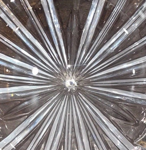 Bohemia Crystal Czech Republic Footed Centerpiece Bowl 3-Handle Lead Crystal- 8”