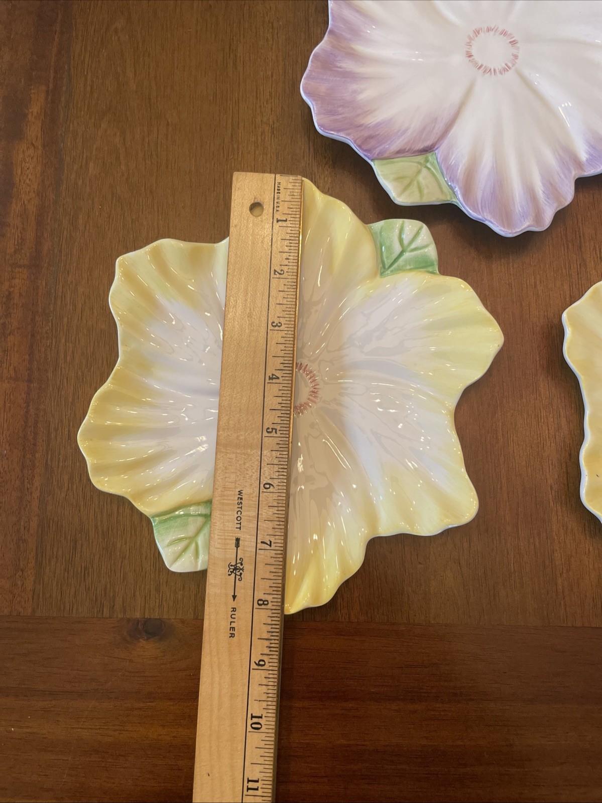 Vintage 1992 Bambay Flower Salat Dessert Plate Set Of 5